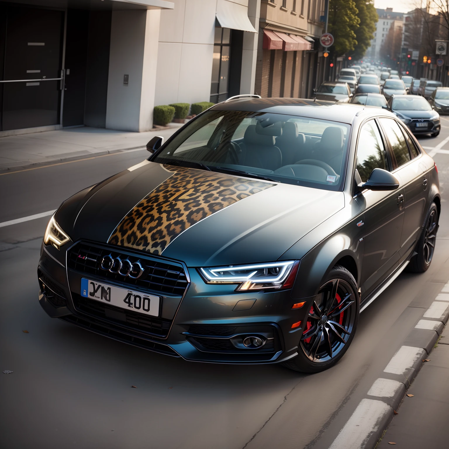 Audi A4 Leopard Print