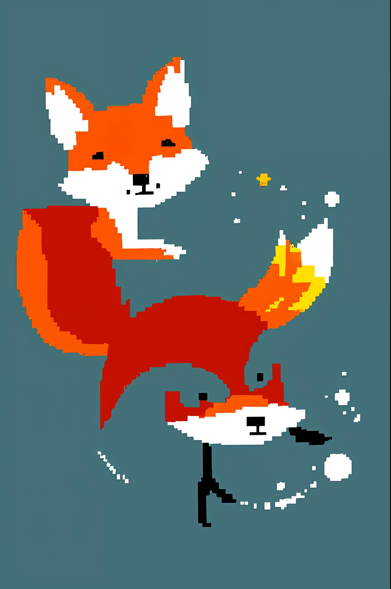 The pixel fox cries