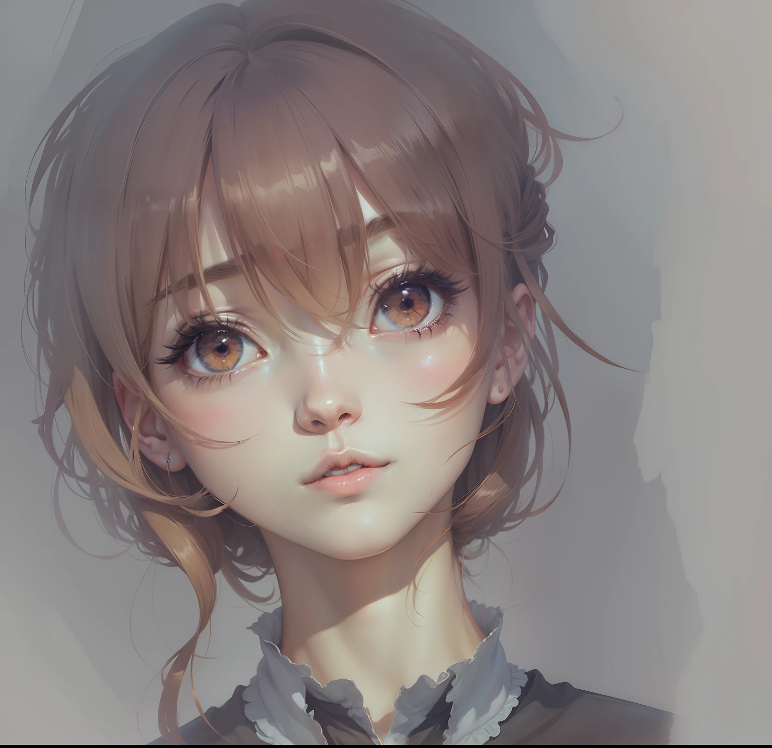 ((masterpiece)),(((best quality))),Anime two-dimensional shoujo，Simple nose and lips，Original anime art style