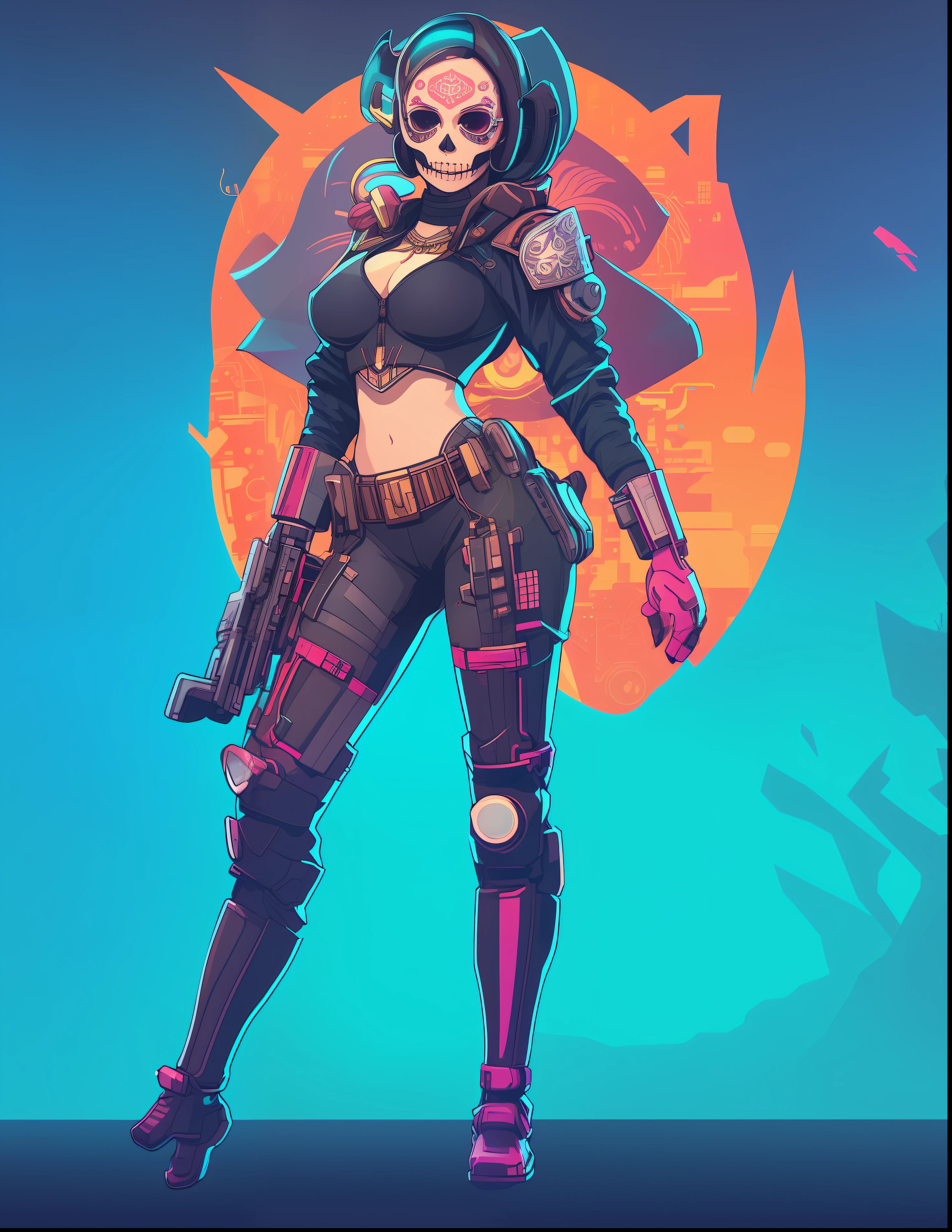 Full body shot, flat vector, pop art, female police character design, full body written in software, animated game cute characters, very beautiful face, beautiful costumes, realistic, Vercingetorix stickers, full body, freedom, soul, digital illustration, Comic style, cyberpunk, perfect anatomy, center, approaching perfection, dynamic, A detailed illustration a Dead Skull wearing trendy sunglasses, t-shirt design, flowers splash, beach splash, t-shirt design, in the style of Studio Ghibli, bright colors, 3D vector art, fantasy art, hard black borders, bokeh, Adobe Illustrator, hand-drawn, digital painting, low-poly, bird's-eye view, isometric style, retro aesthetic, focused on the character, 4K resolution, photorealistic rendering, using Cinema 4D、detailed、Full body shot high resolution