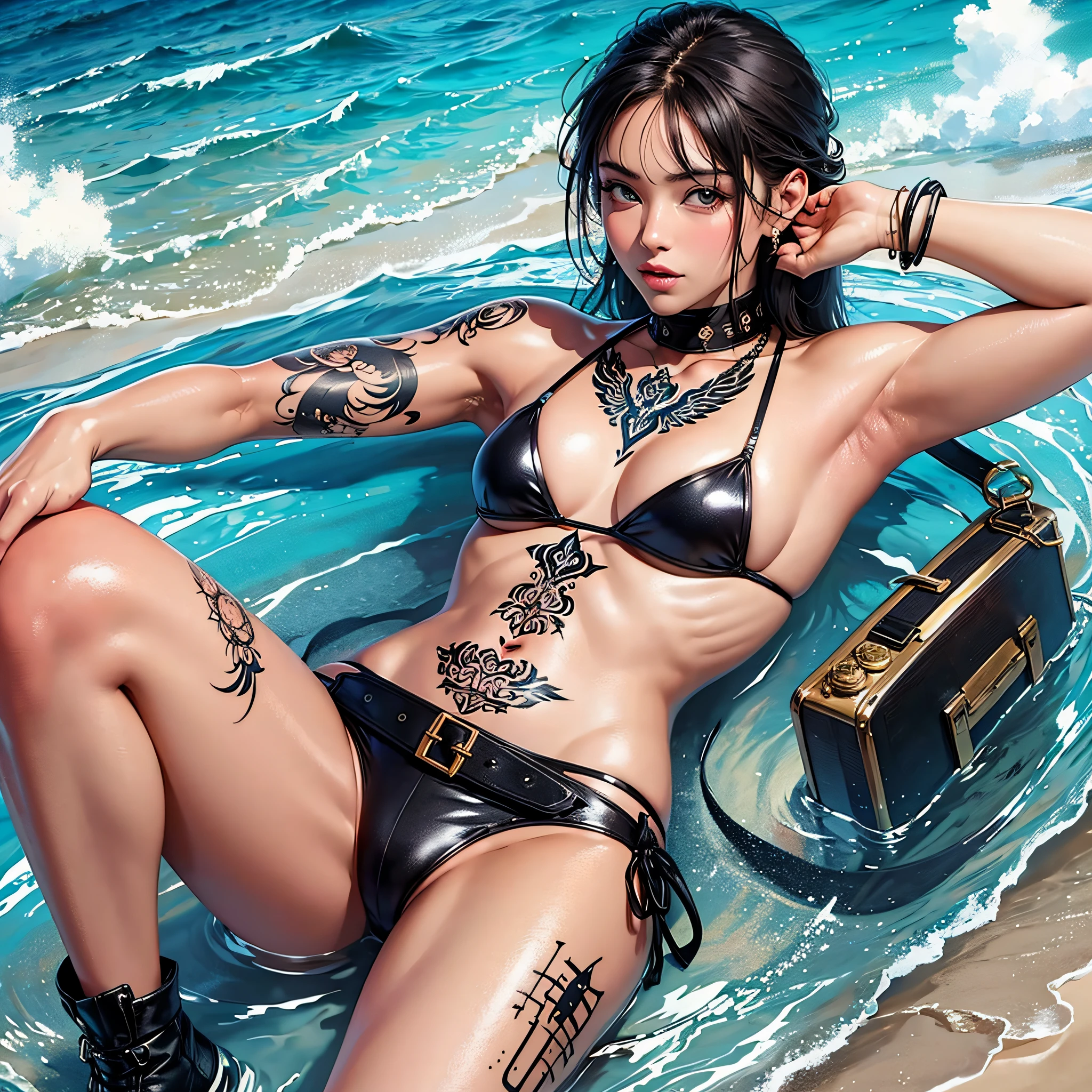 tattoo.beauty.handsome.bikini.beach.sunny.pixelwind. --auto --s2