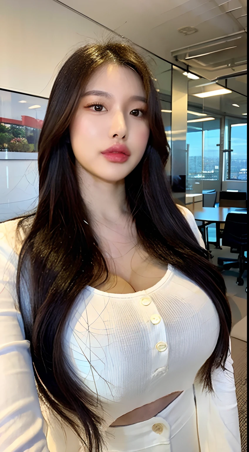 - [ ] photorealistic:1.37, masterpiece, best quality, raw photo, absurdres, uhd, 1girl, wavy hair, brown hair , looking at viewer, in the large meeting room of the office in the high tower office building in  Tokyo ,Tokyo tower,intricate detail, detailed background, detailed skin, pore, highres, hdr , presentation to ten men , beautiful model, soft light to the face,JP_MODELS , midium breasts, a 30 yo woman ,((white shirts,pants suits ))