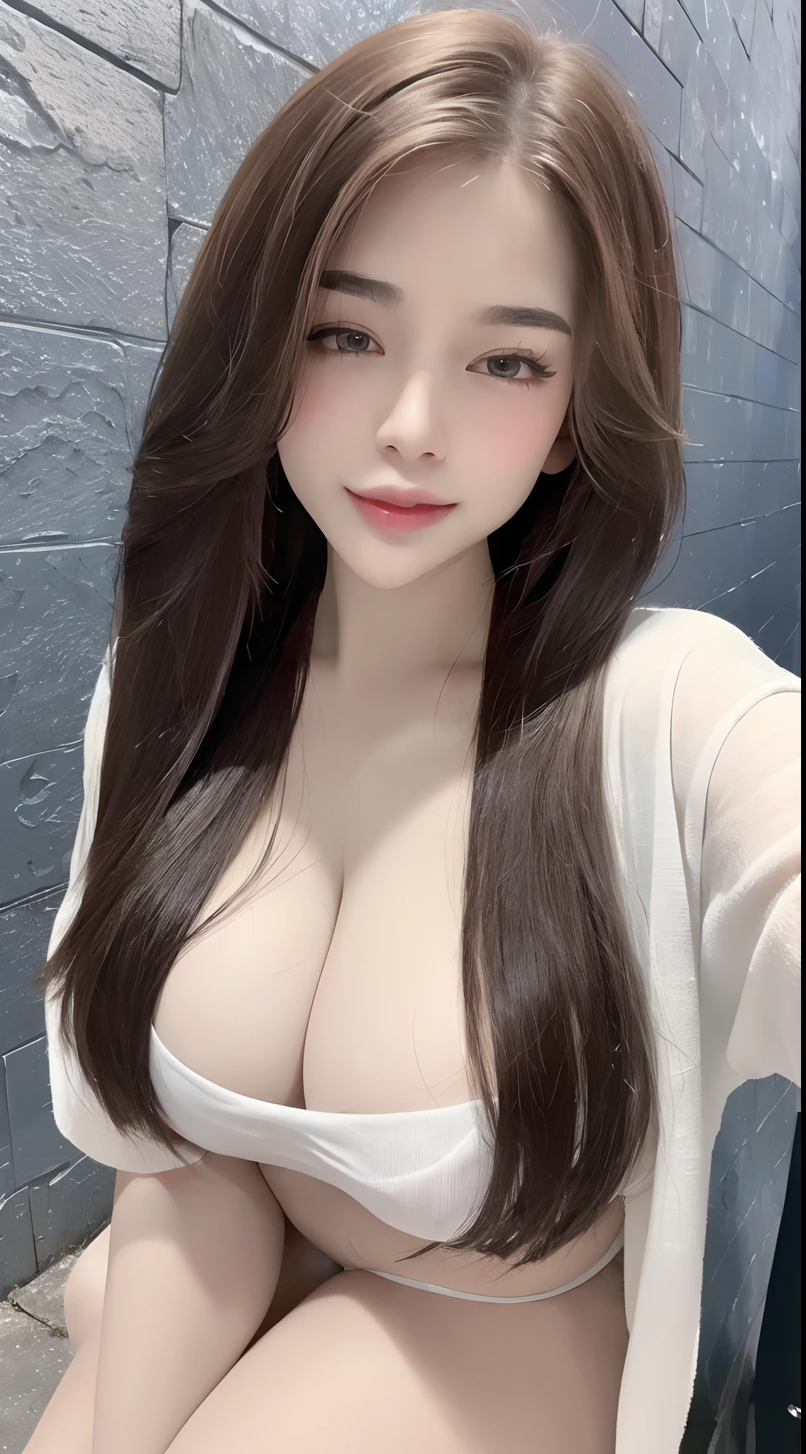 ((Best Quality, 8K, Masterpiece:1.3)), Focus: 1.2, Perfect Body Beauty: 1.4, Buttocks: 1.2, ((Layered Haircut, Breasts: 1.2)), (Wet Clothes: 1.1), (Rain, Street:1.3), Bandeau Dress: 1.1, Highly Detailed Face and Skin Texture, Fine Eyes, Double Eyelids, Whitening Skin, Long Hair, (Shut Up: 1.3), Smile