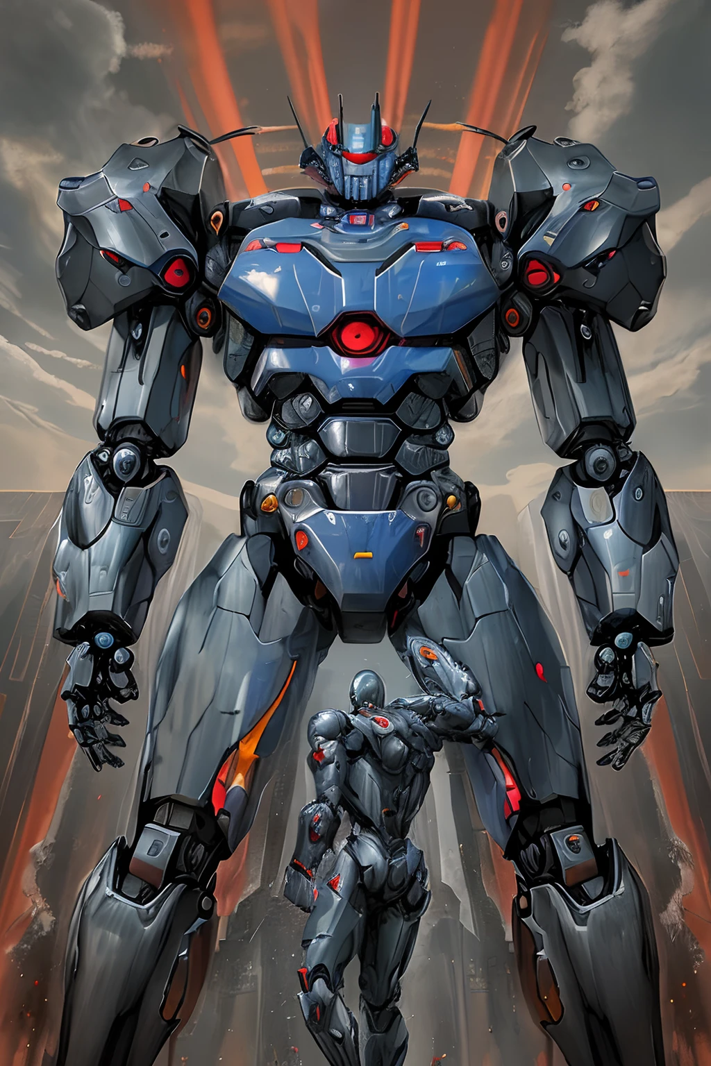 Mechanical man, Powerful and menacing robot.