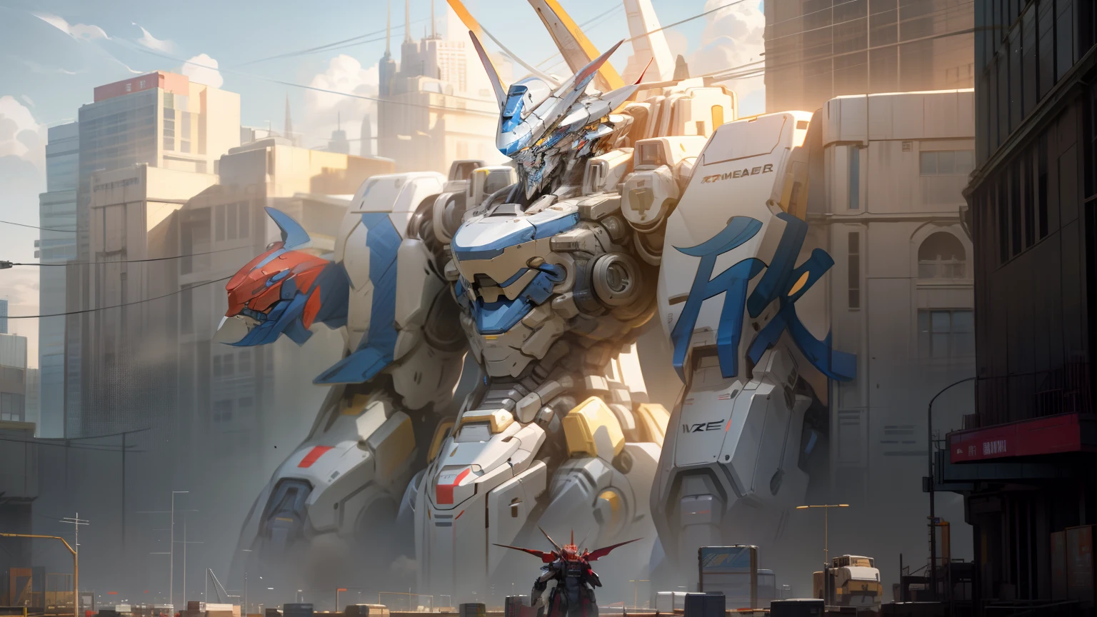 Giant robots up to tall buildings