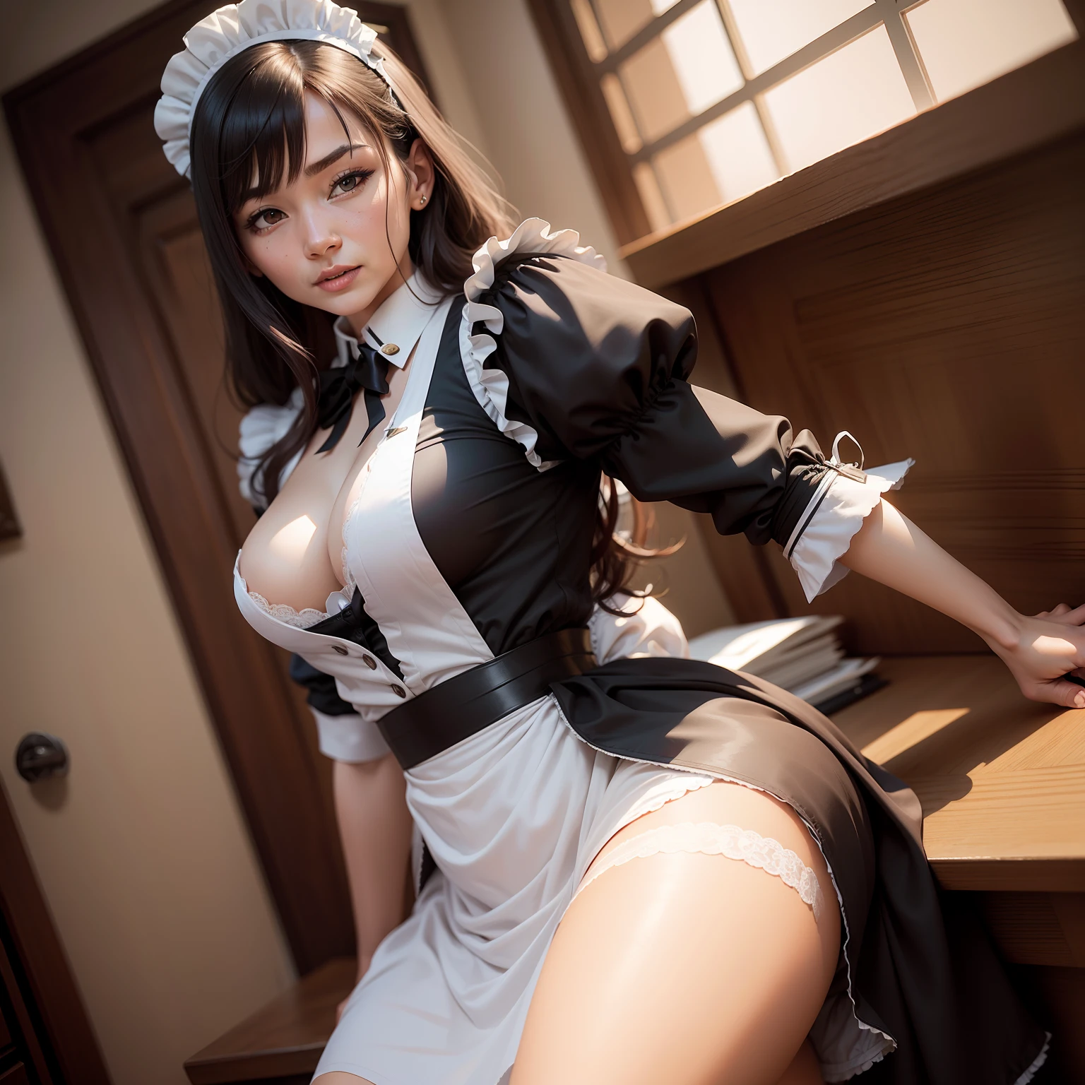 The maid pretends to be sexual