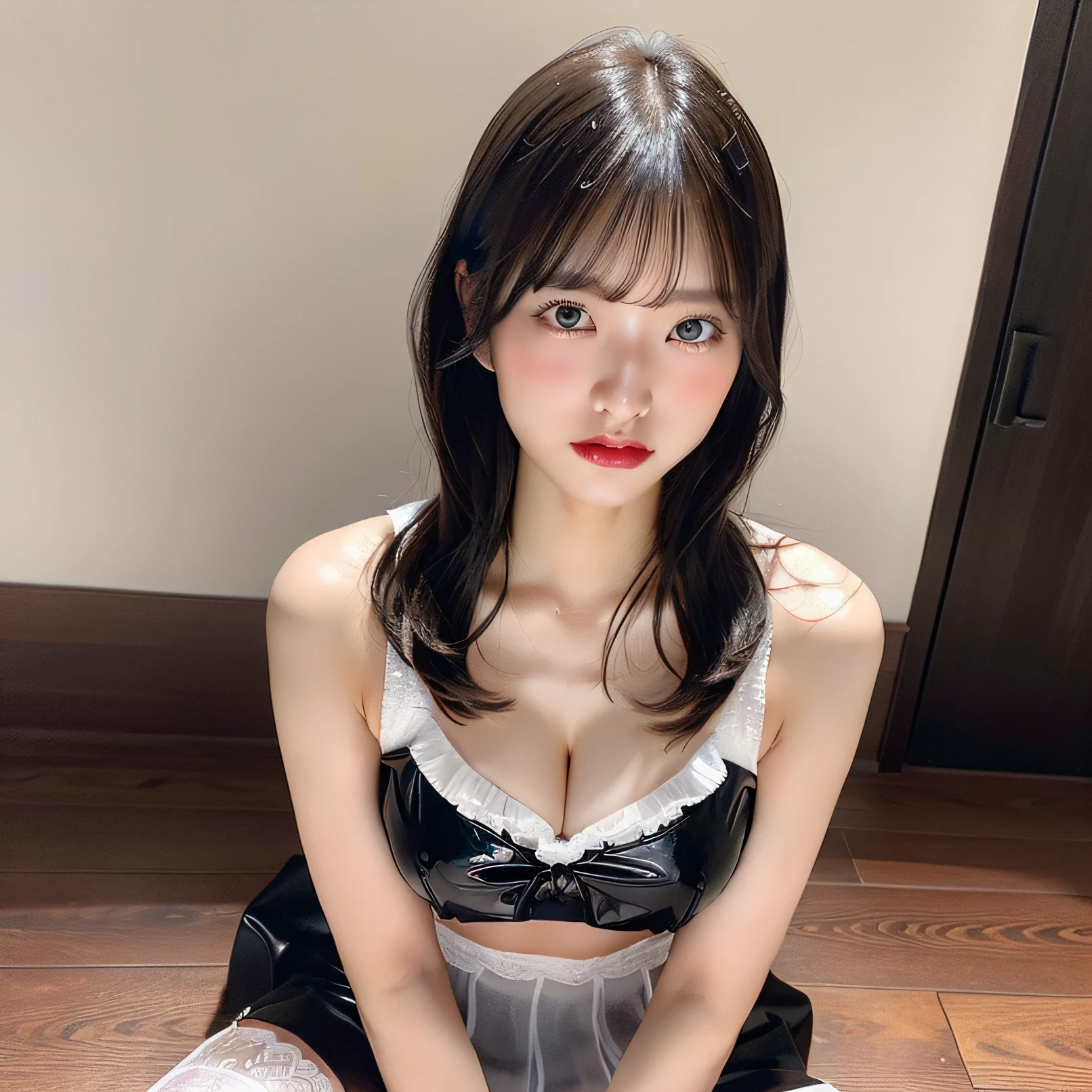 Cute face, bob cuts, Alaf woman in black stockings and wooden floor stockings, Bending over, Japanese, of a schoolgirl posing, cute large eyes ! ,art stations, Illustration, jean baptiste monge, (Best Quality), 1girl in, ((Big breasts: 1.3)), (Night: 1.1), Double eyelids, (Latex skin: 1.1), (Moist skin: 1.1), (very intricate: 1. 2)>, (shinny skin: 1.2), Wearing a colonial blue dress, Reading silently, Surrounded by flowers and books, (Unbeatable masterpiece, Perfect artwork, dramatic shadow),(1 bride:1.2),(White suspender stockings:1.2),(seen from the side),(beautifullegs:1.3),Pouting ass,huge tit,Desire for sex,weeping,Girl dressed as a samurai. Golden eyes visible through long bangs, Blood Japan Sword, Very delicately rendered Japan sword, Beautiful look with blood returned, long shiny black hair, Slender and well-styled body. (masutepiece, of the highest quality, Hi-Res: 1.4), detail, intricate detailes, 4K, full bodyesbian、Thigh Gaps、((AKB 48))、maikurobikini、、(爆乳:1.5)、wall-paper、ultra-detailliert、Beautifully Aesthetic、Beautiful fece、masterpiece、top-quality、RAW、masterpiece、ultra fine photos、、top-quality、超A high resolution、Photorealsitic、sunlights、High detailed portrait、glowy skin、(photographrealistic:1.4)、1 Beautiful Girl、White fair skin、age19、spotless、cute little、pretty black hair、length hair、Dripping wet body、Sea as a background