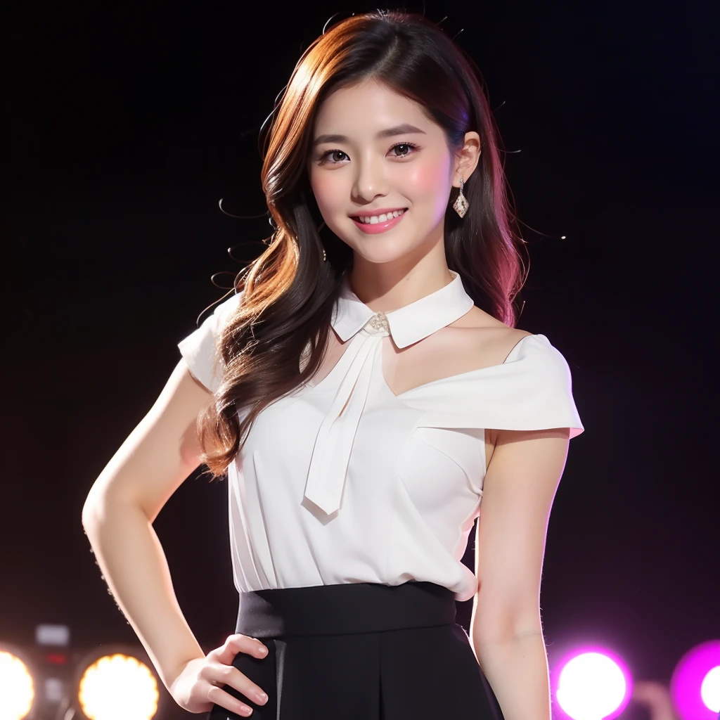 Beautuful Women、Beautie、in her 20s、Female Announcer、skirt by the、blouse