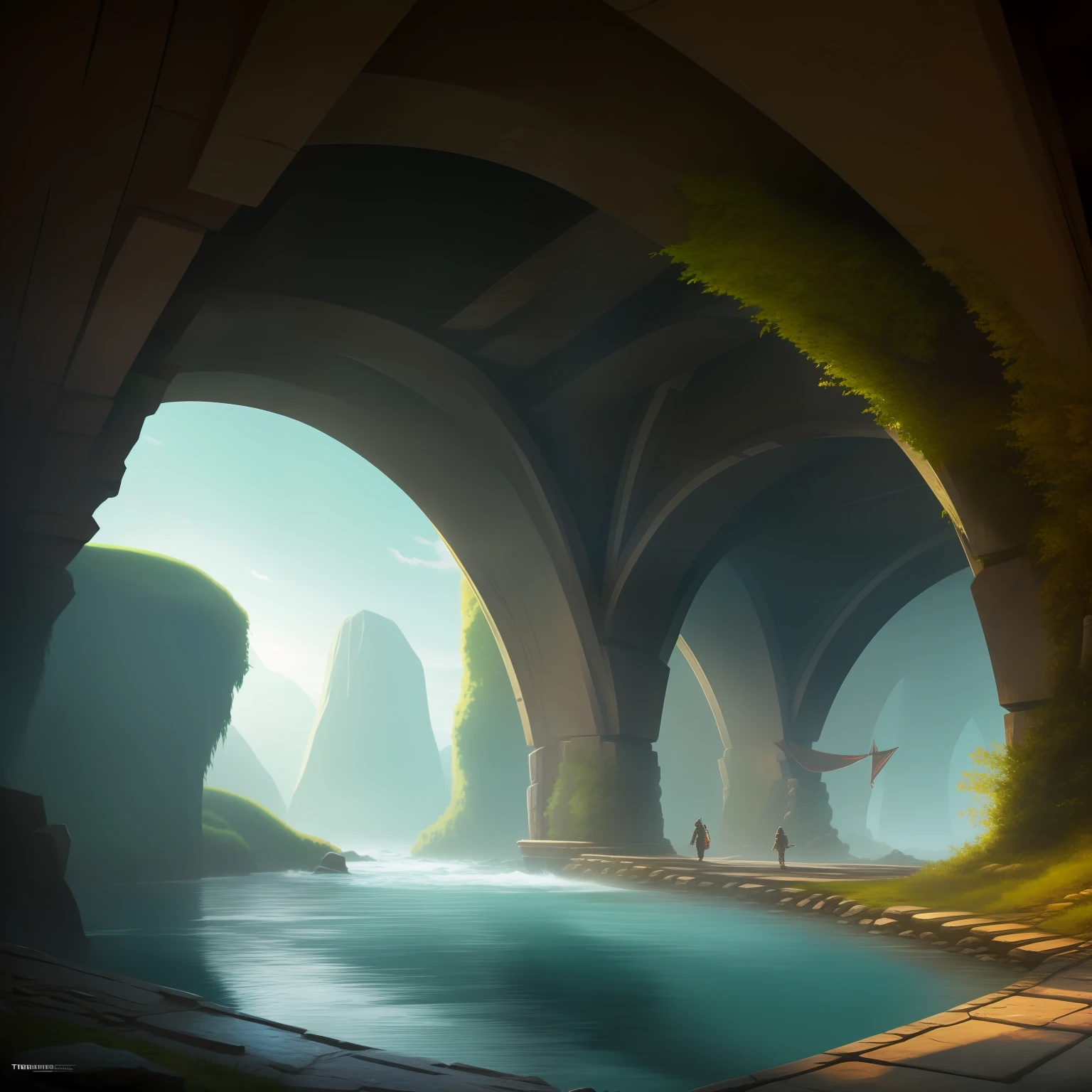 Troll under a bridge, concept art, 4k