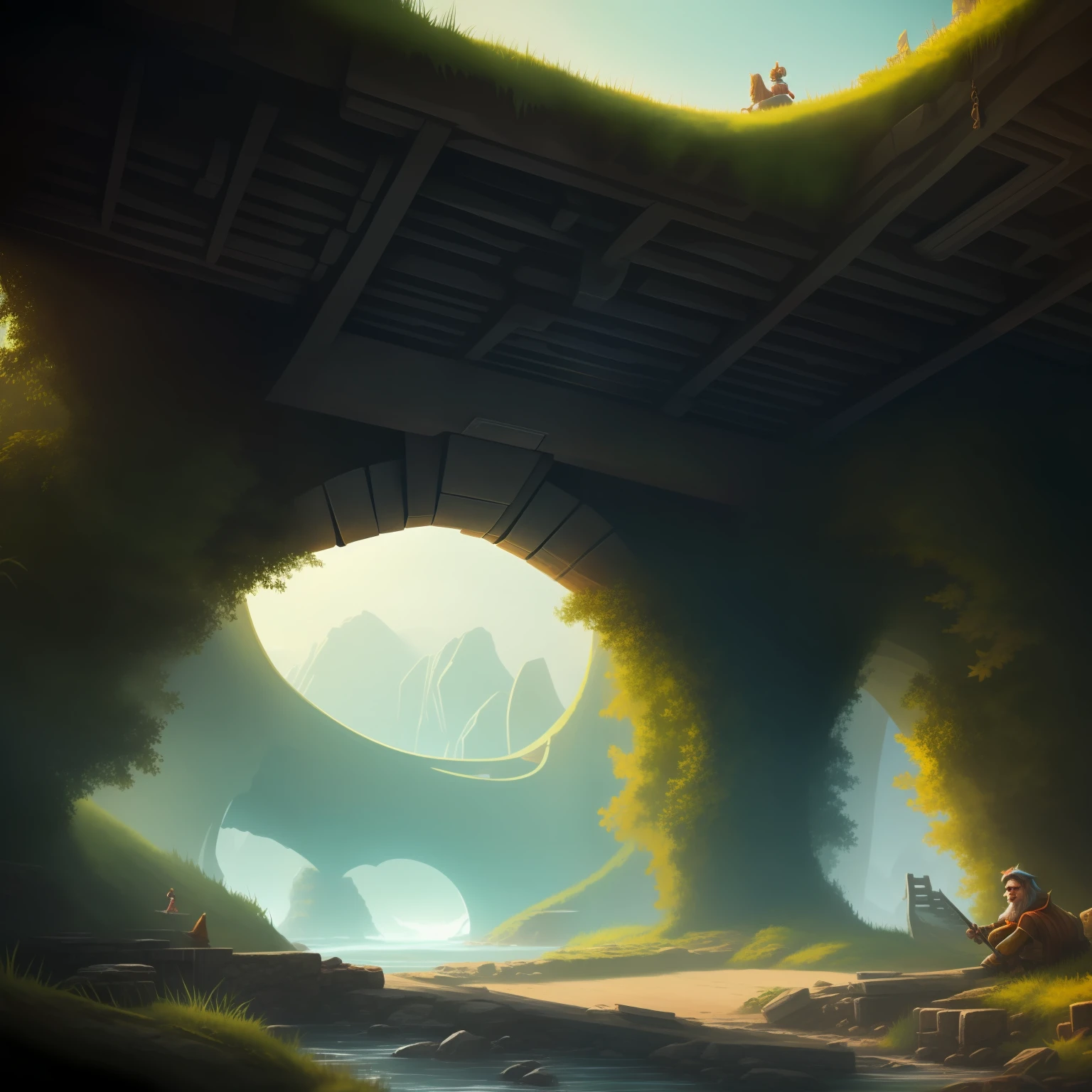 Troll under a bridge, concept art, 4k