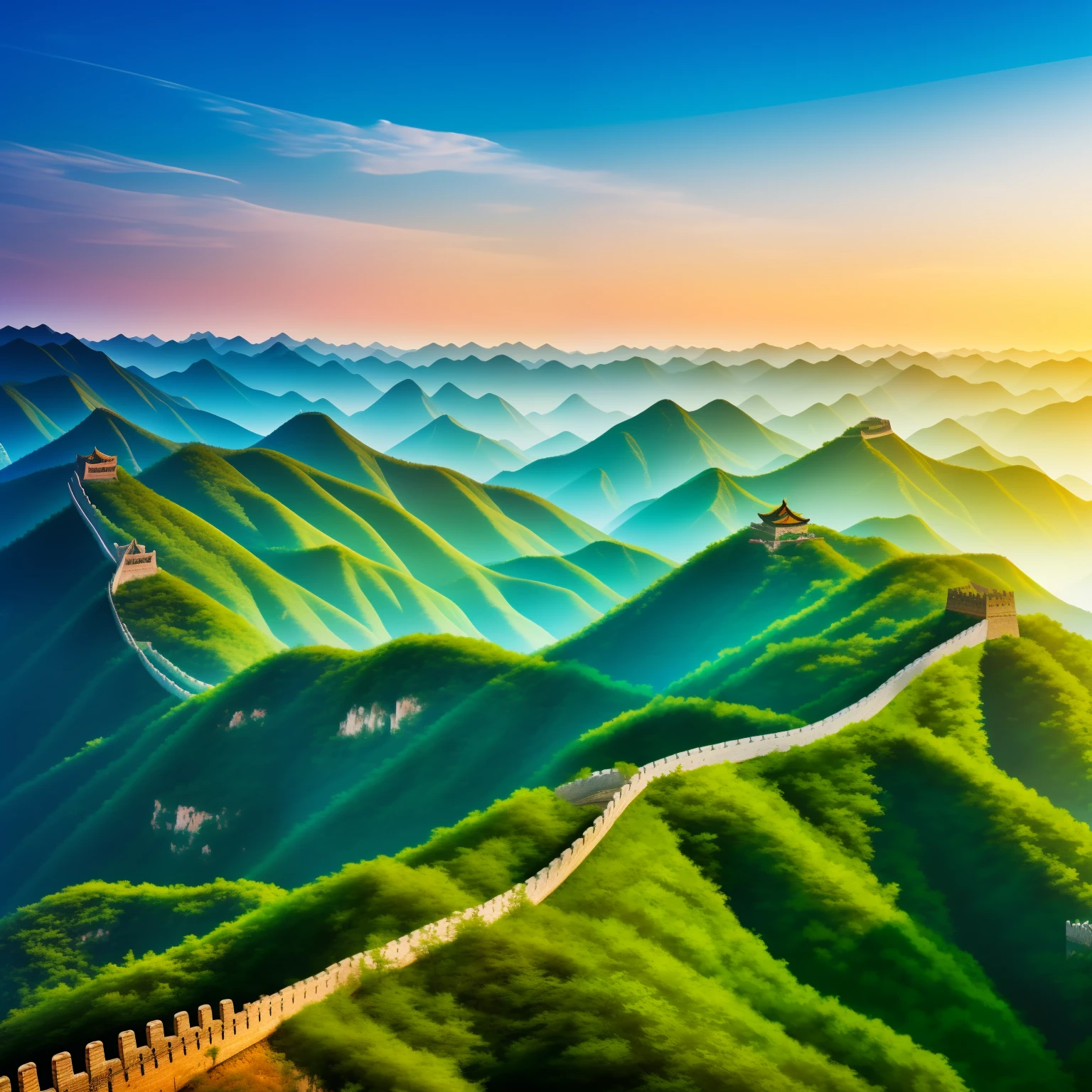 Wall of china, concept art, 4k