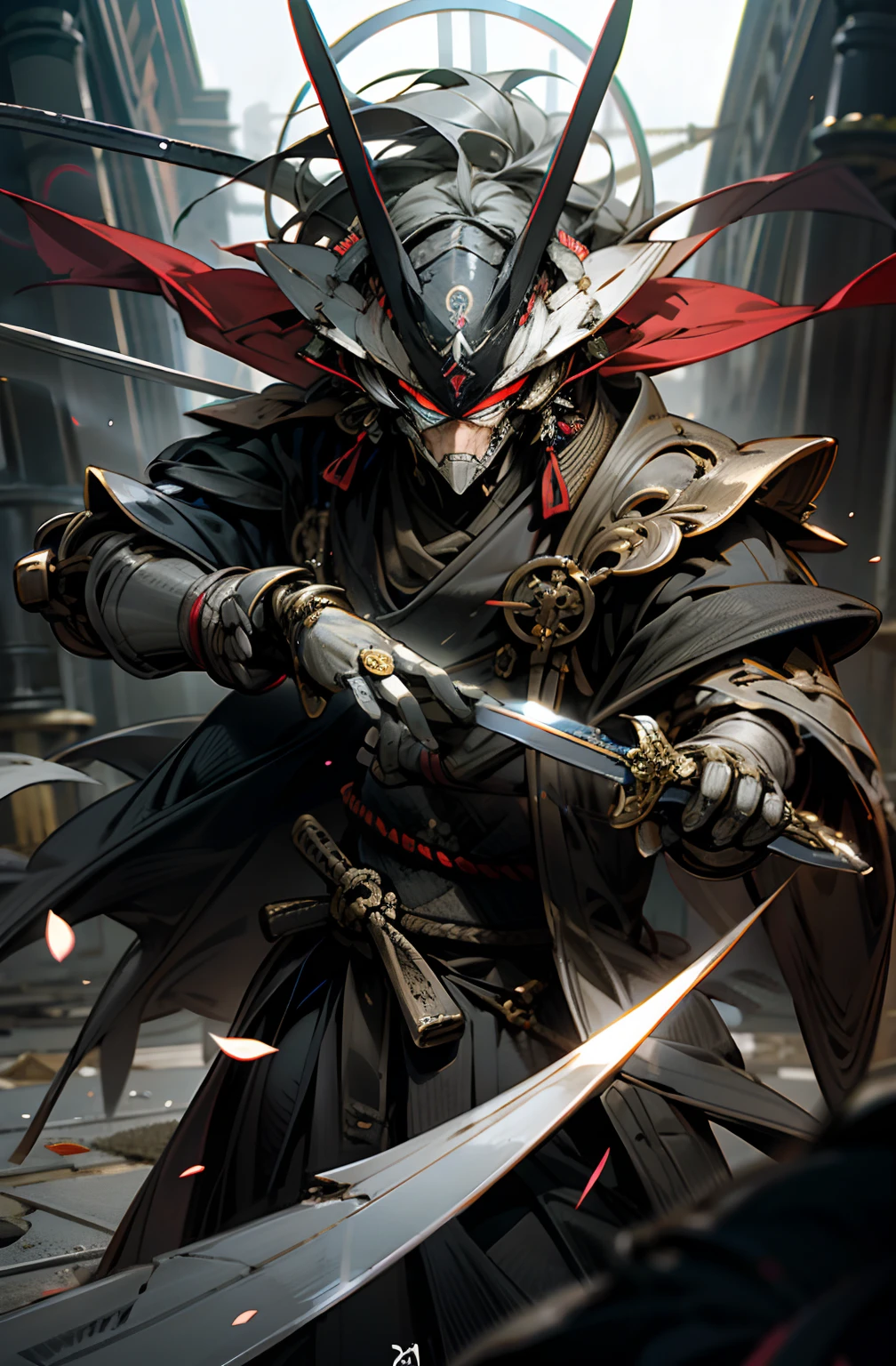 Wielding a long sword