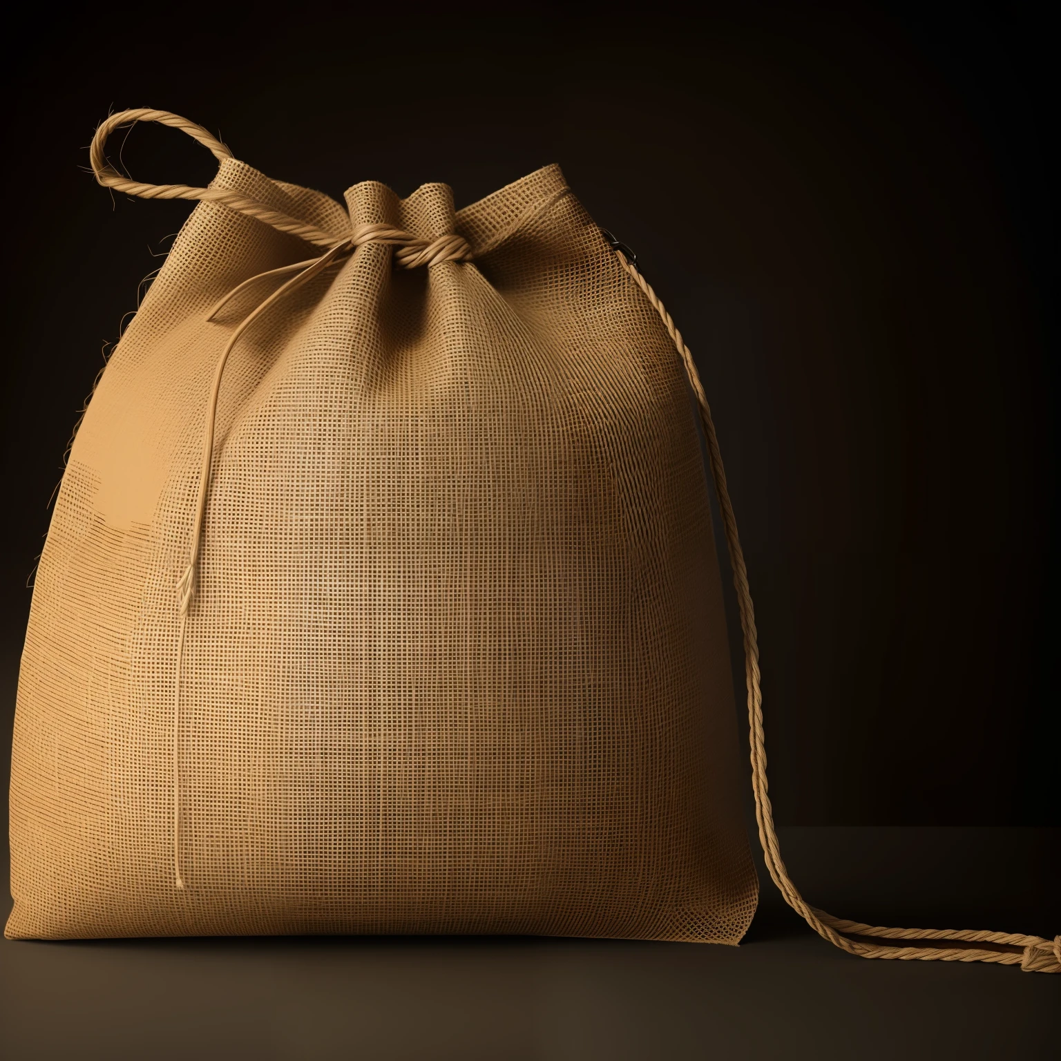 A burlap bag, concept art, 4k