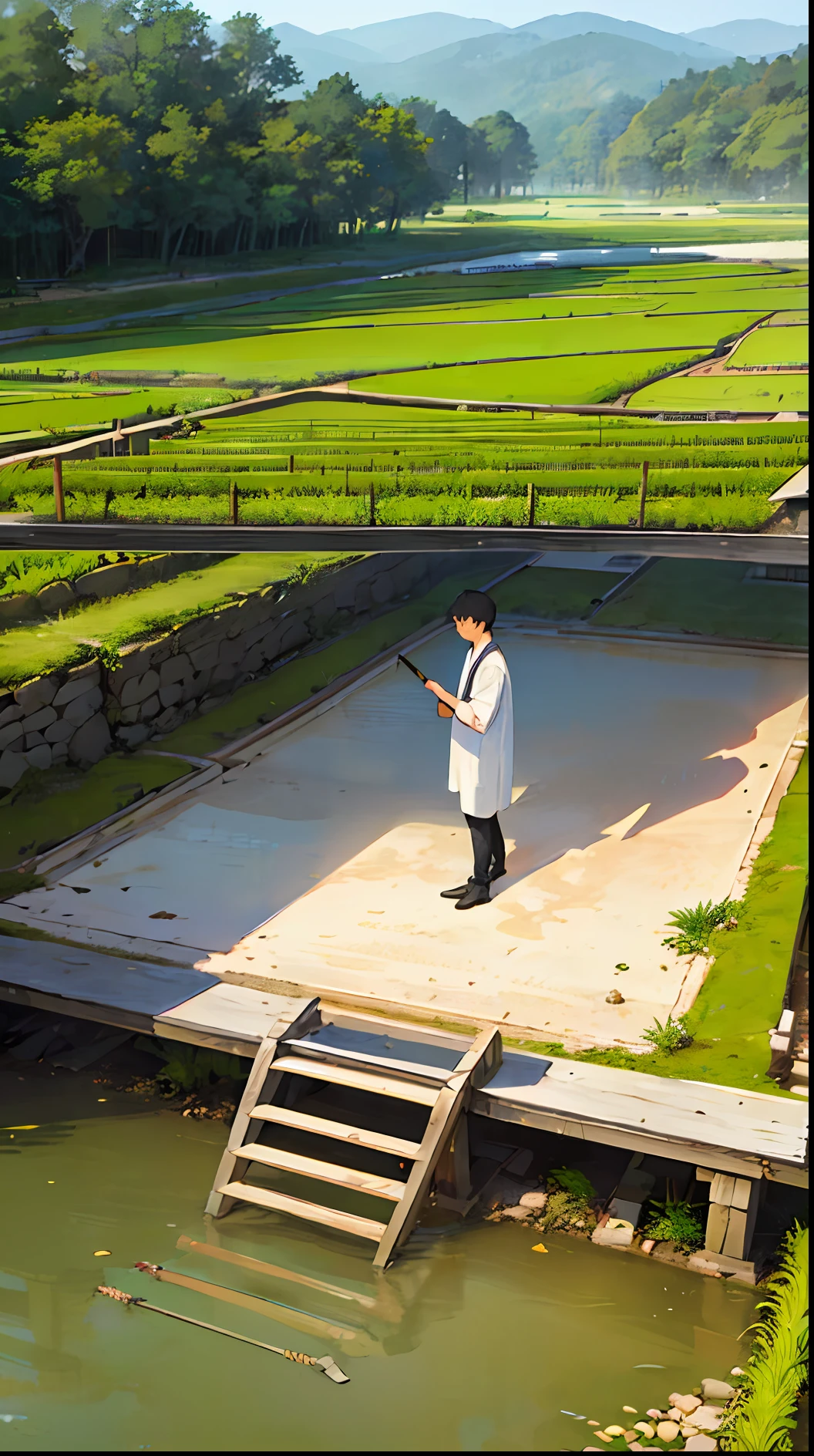 relaxed，Clean boys
Peaceful fields，Forests and rice paddies