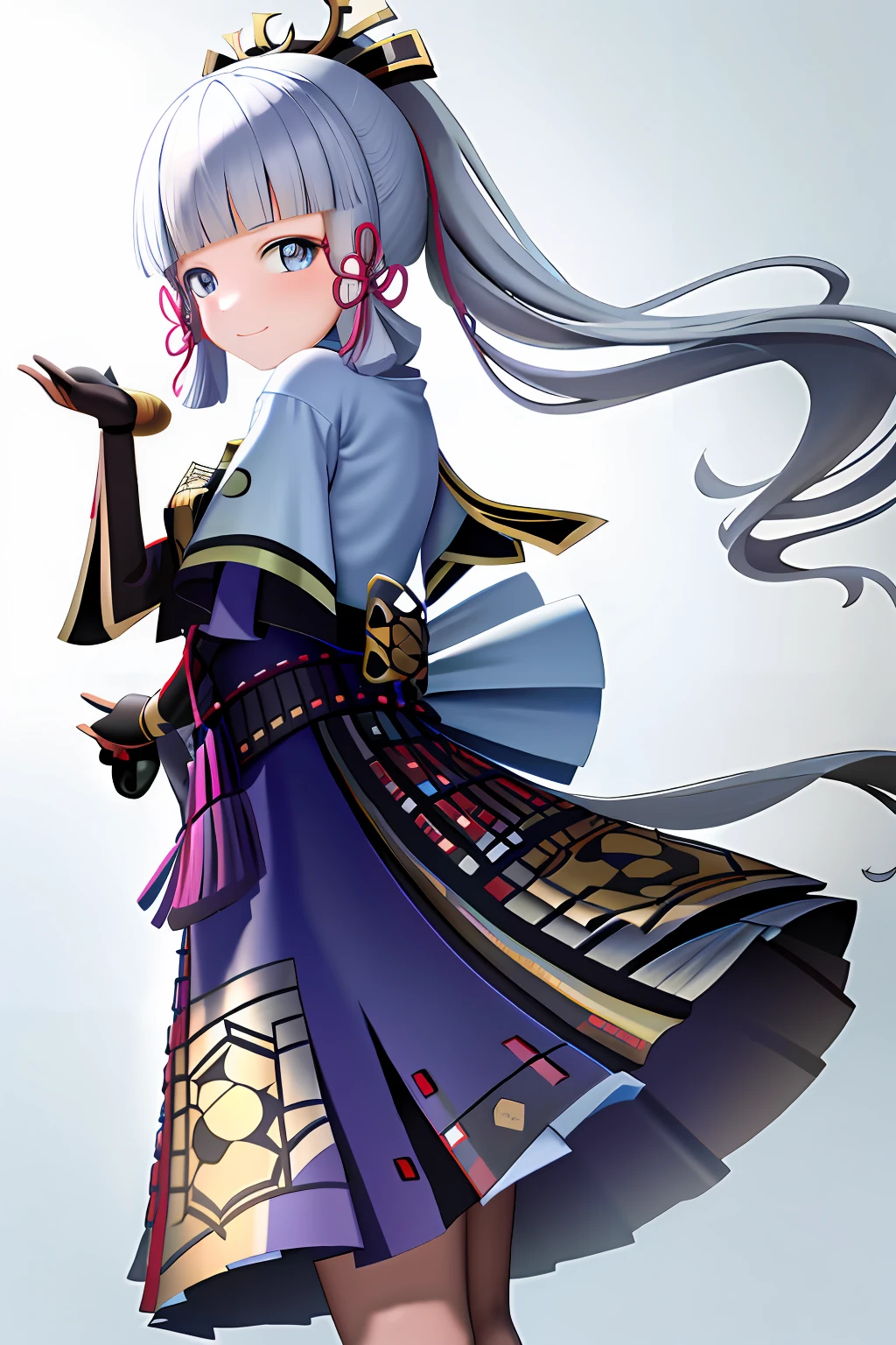 masterpiece, highres, best quality, 1girl solo, kamisato_ayaka, smile, kimono