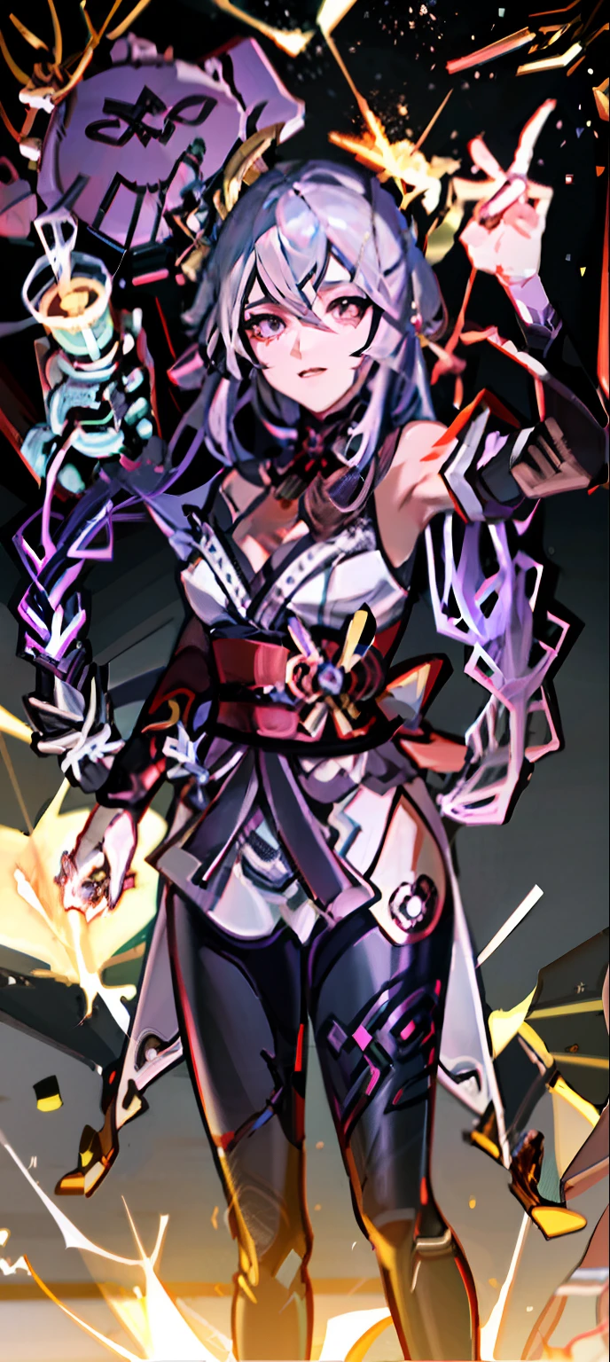 Anime characters with sword and sword in dark room, Ayaka Genshin impact, Keqing from Genshin Impact, Genshin impact's character, ayaka game genshin impact, zhongli from genshin impact, Genshin Impact style, video game genshin impact, Genshin, Katana Zero video game character, Genshin Impact,photo realistic style