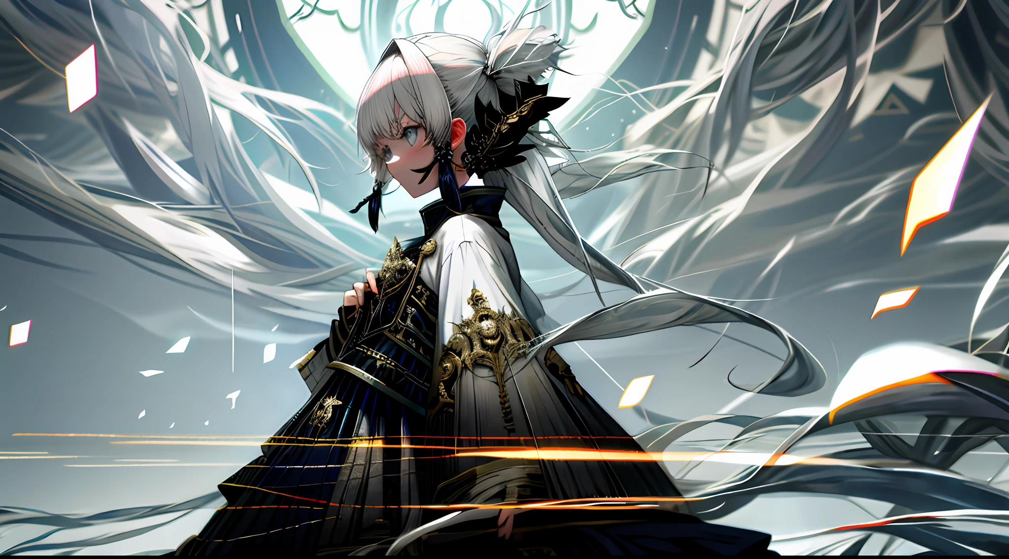 White-haired girl