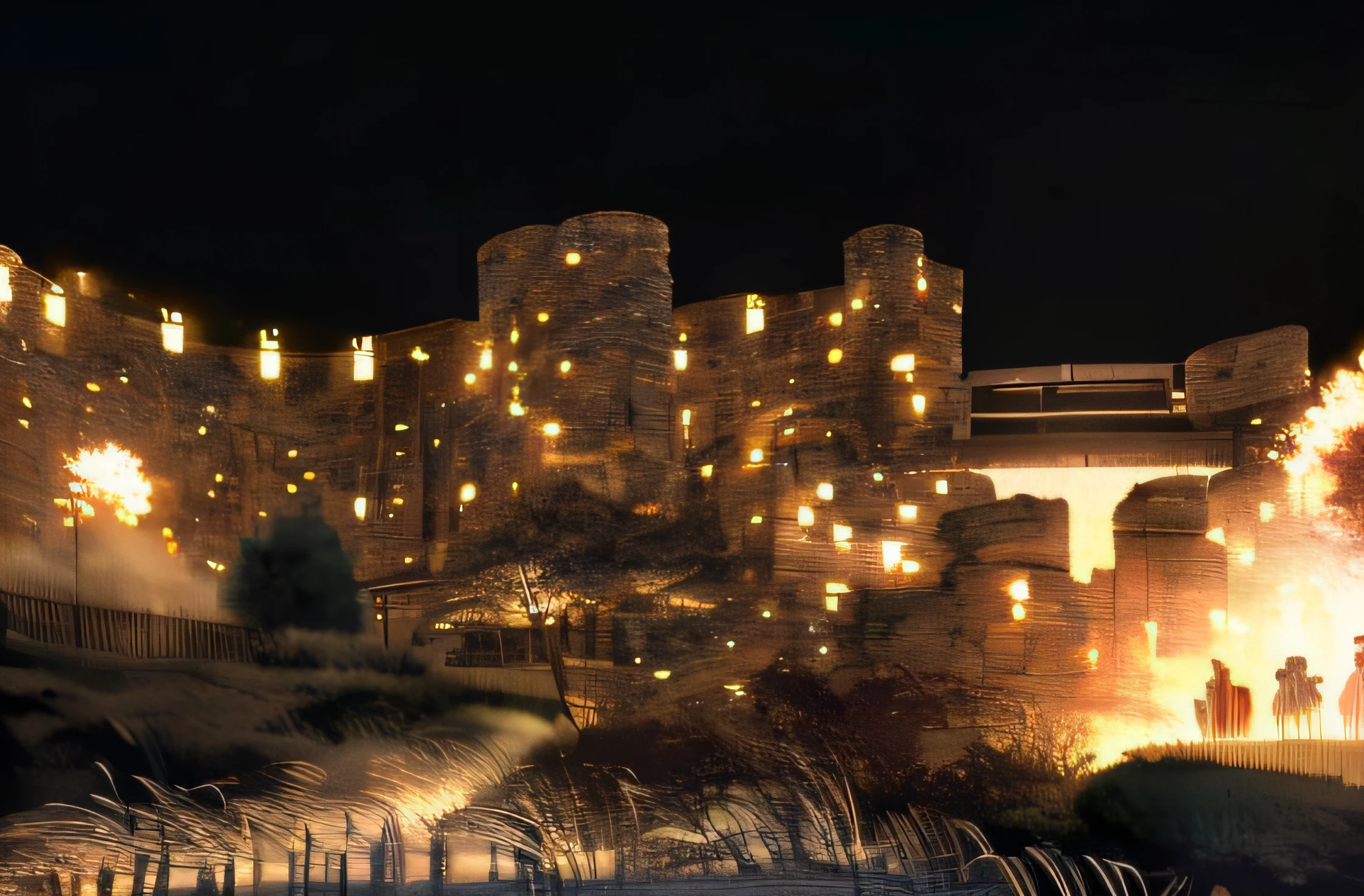 Night in the city of ancient Israel