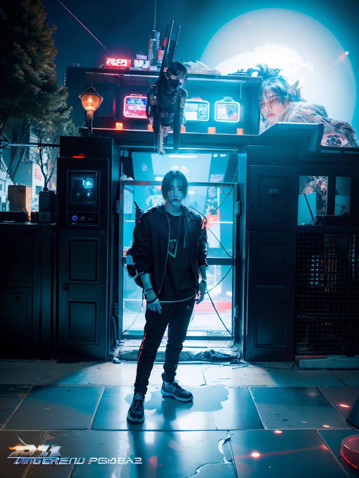 Cyberpunk, handsome boy, realistic face