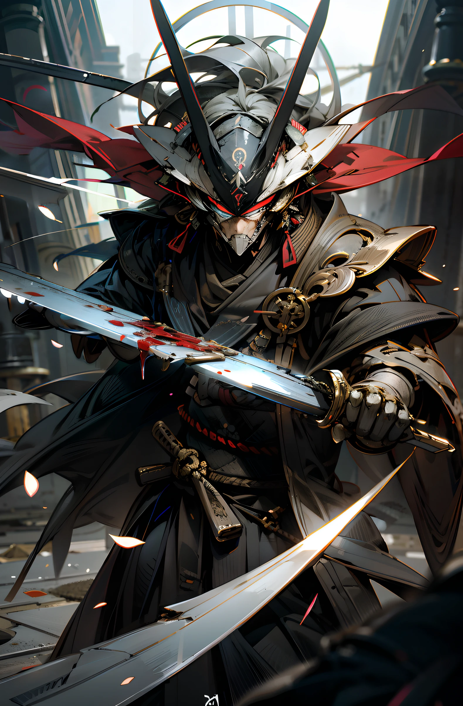 Left hand back，Pull out the sword on your back