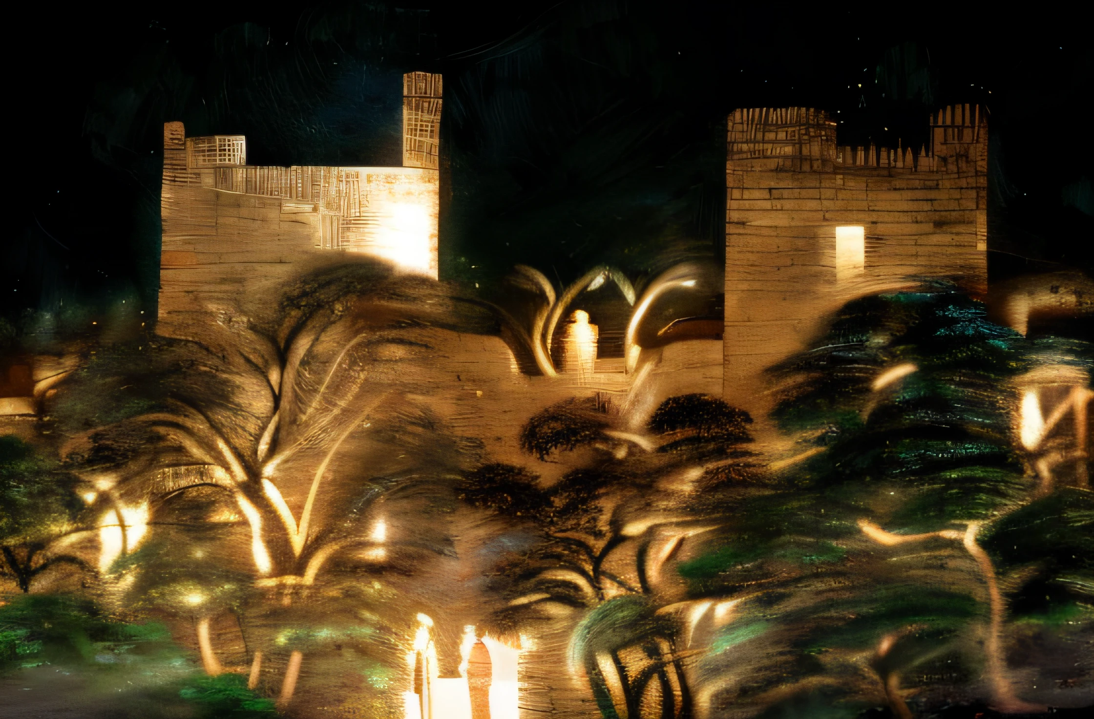 Night in the ancient city of Israel