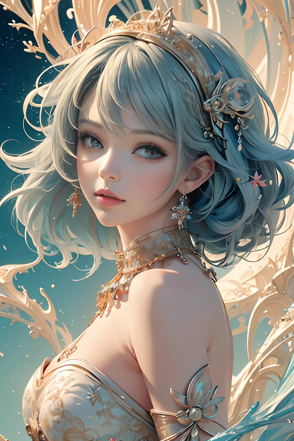 (masterpiece, top quality, best quality, official art, beautiful and aesthetic:1.2), (1girl), extreme detailed,(fractal art:1.3),colorful,highest detailed