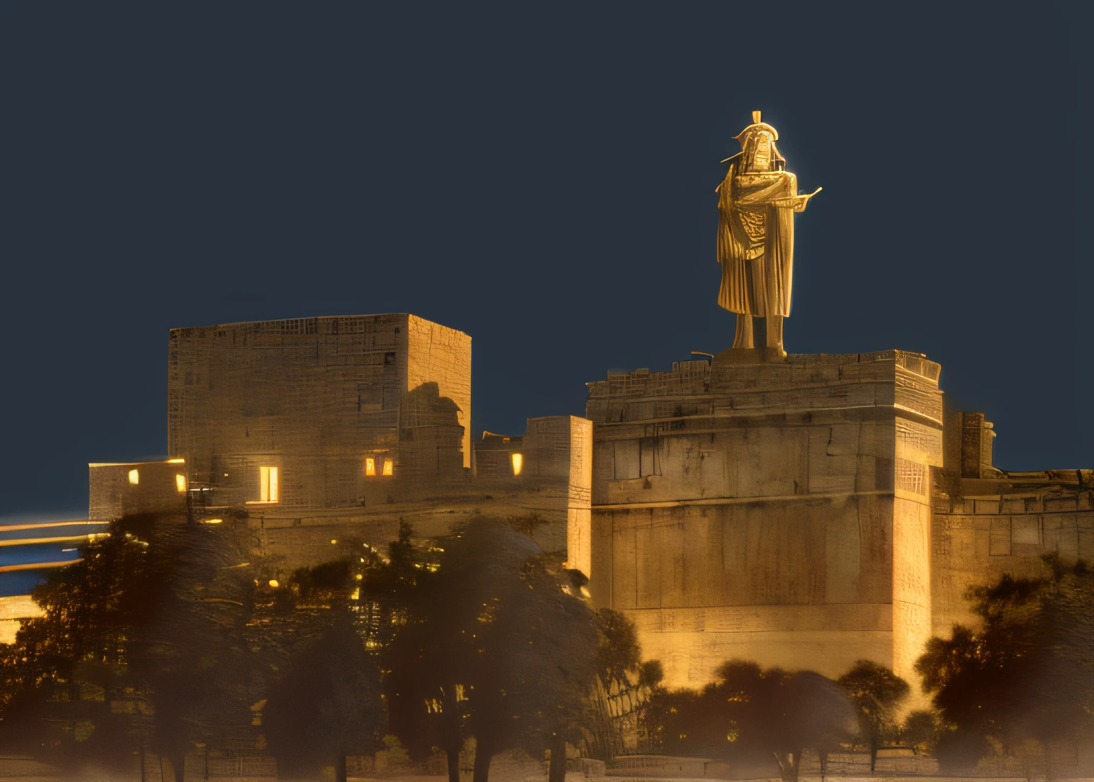 The ancient city of Israel at night