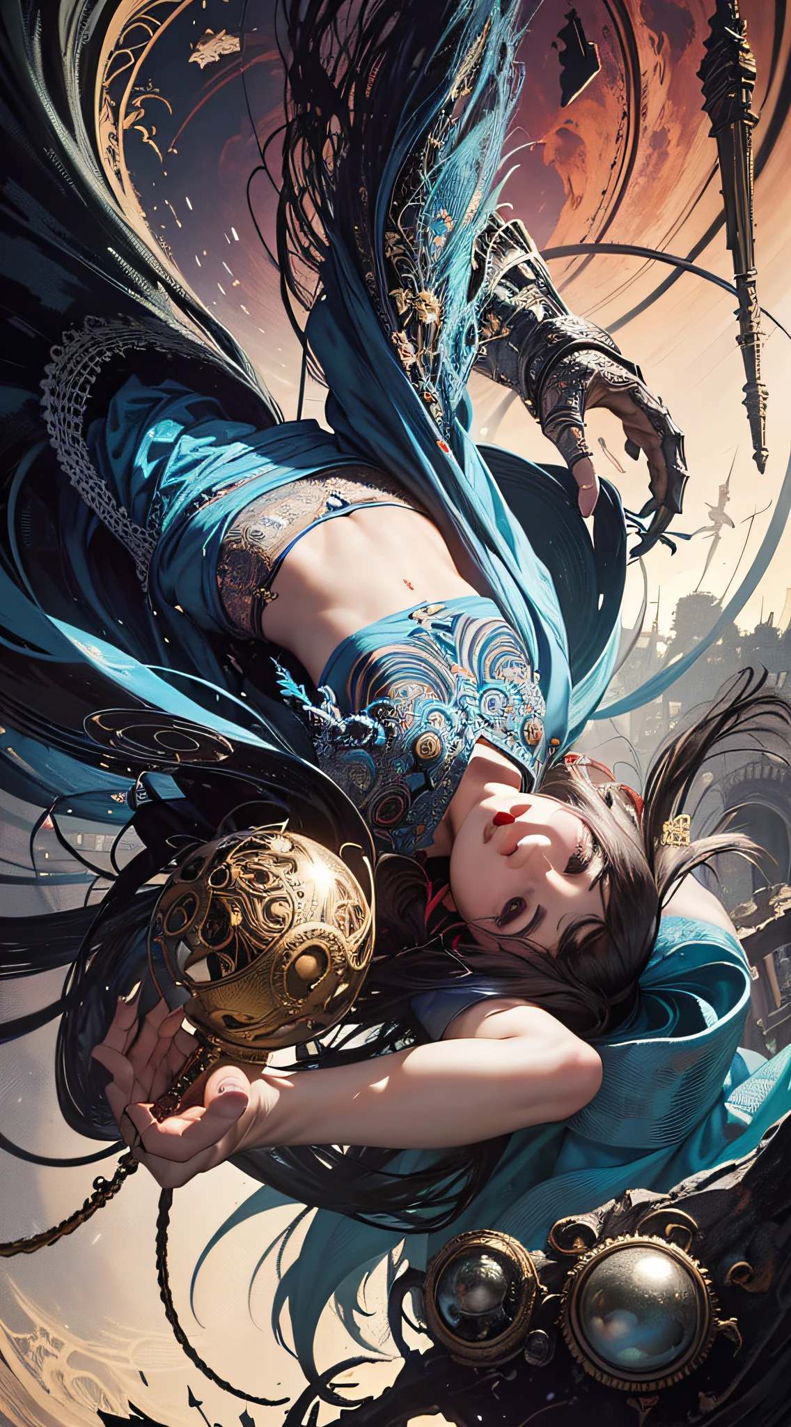 official art, unity 8k wallpaper, ultra detailed, beautiful and aesthetic, masterpiece, best quality, (zentangle, mandala, tangle, entangle), (fractal art:1.3) , 1girl, extremely detailed, dynamic angle, cowboyshot, the most beautiful form of chaos, elegant, a brutalist designed, vivid colours, romanticism, by james jean, roby dwi antono, ross tran, francis bacon, michal mraz, adrian ghenie, petra cortright, gerhard richter, takato yamamoto, ashley wood, atmospheric, ecstasy of musical notes, streaming musical notes visible