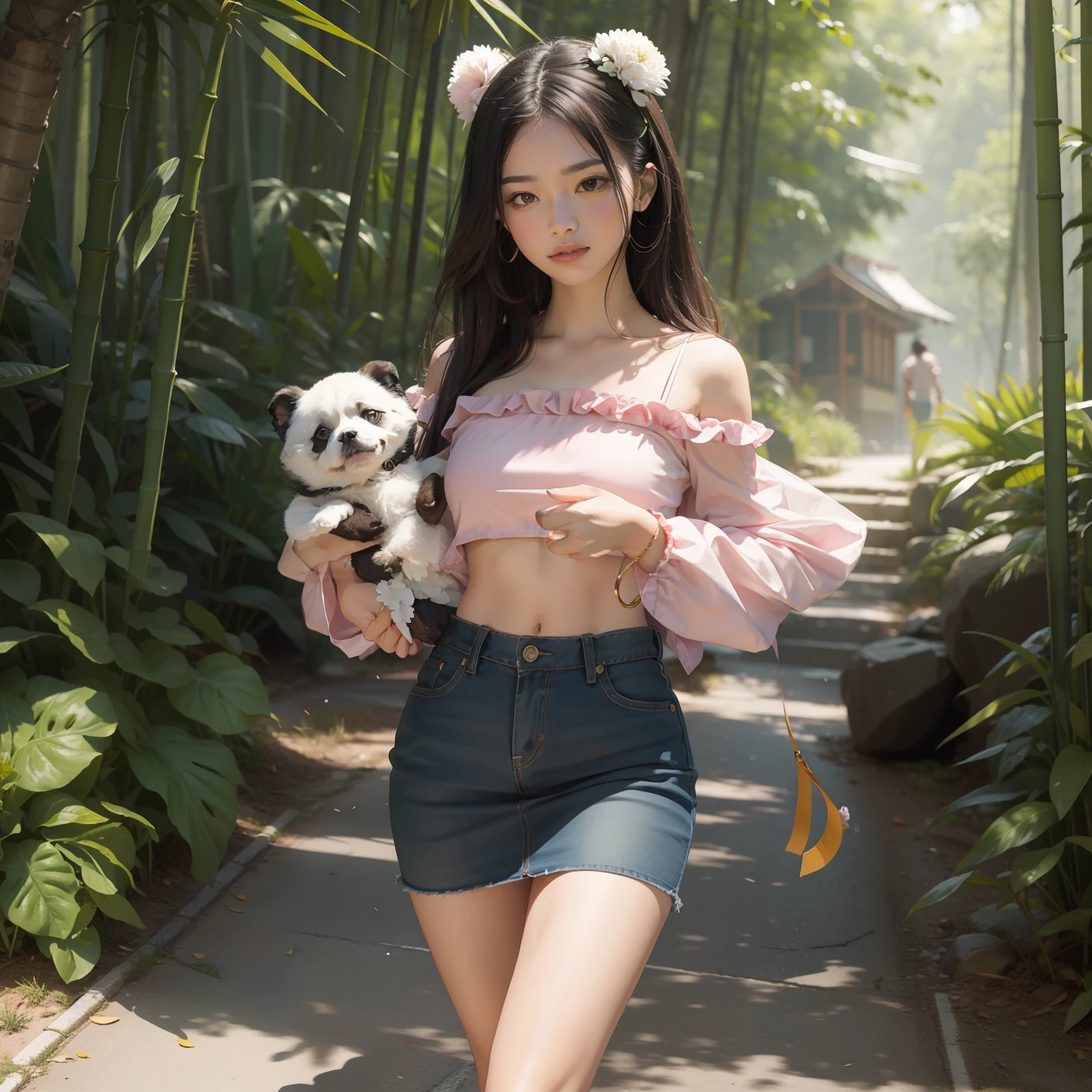 Flowers on the road
