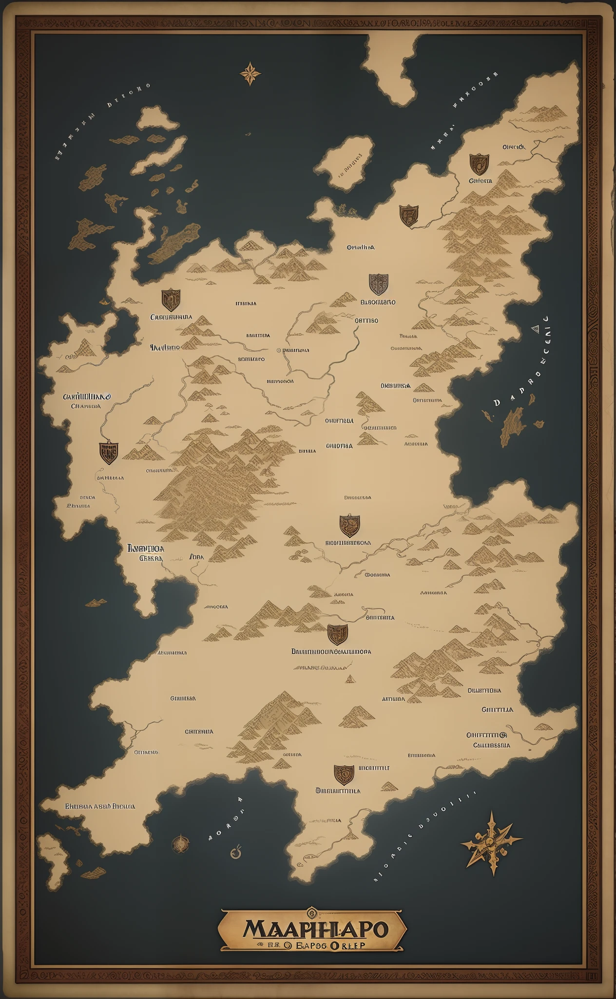 Mapa detalhado, estilo RPG