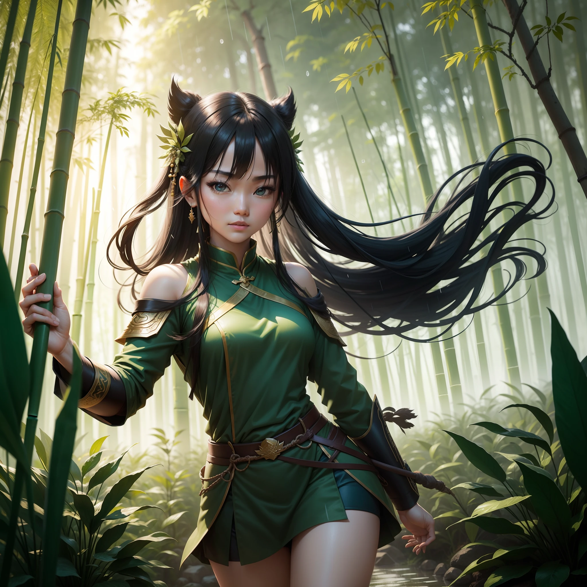 Ancient heroes,It rains in the bamboo forest,quadratic element,超高分辨率