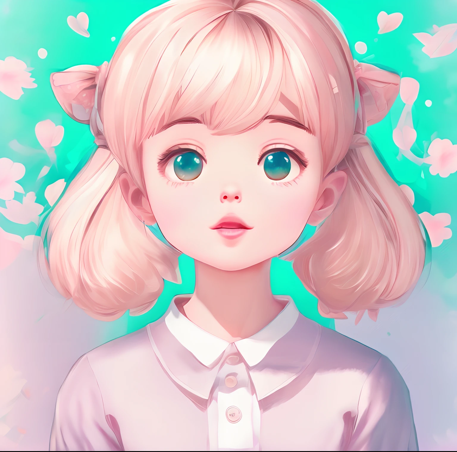 a cute ,pink lips,wearing a bright white shirt,in the style of soft color palette
aurorapunk,an anime illustration of her
face,animated gifs,hand-drawn
animation,charming sketches,smooth and
shiny,hazy romanticism,superflat style,white
background--ar 1:1--niji 5--style expressive --s 50