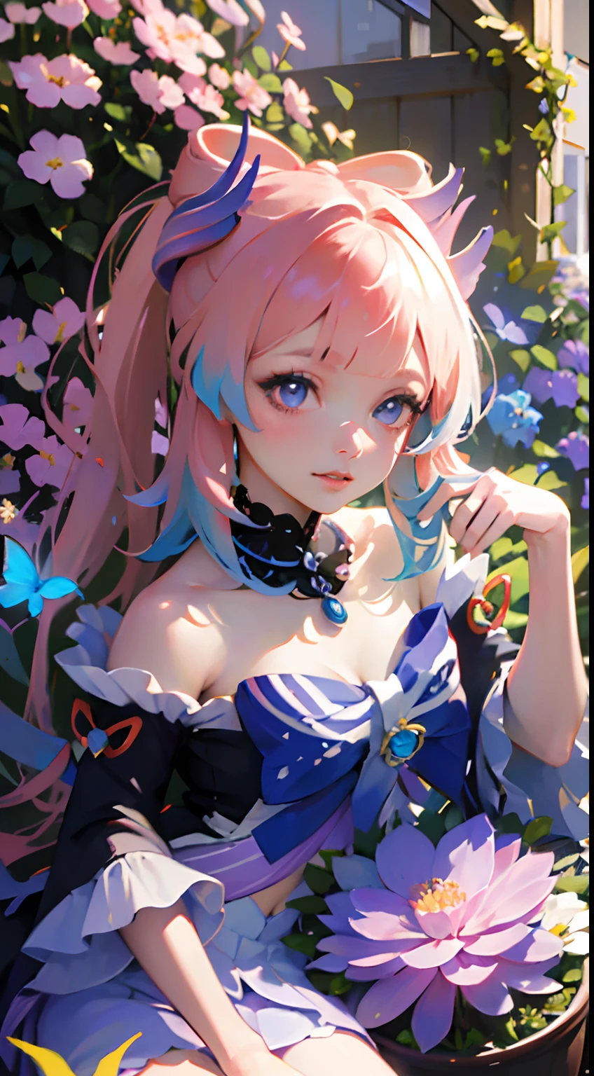 ultra high res, (photorealistic:1.4), raw photo,16K,
(solo,1girl,li:1.2),
Flower field, flower, butterfly, kokomidef, kokomirnd,