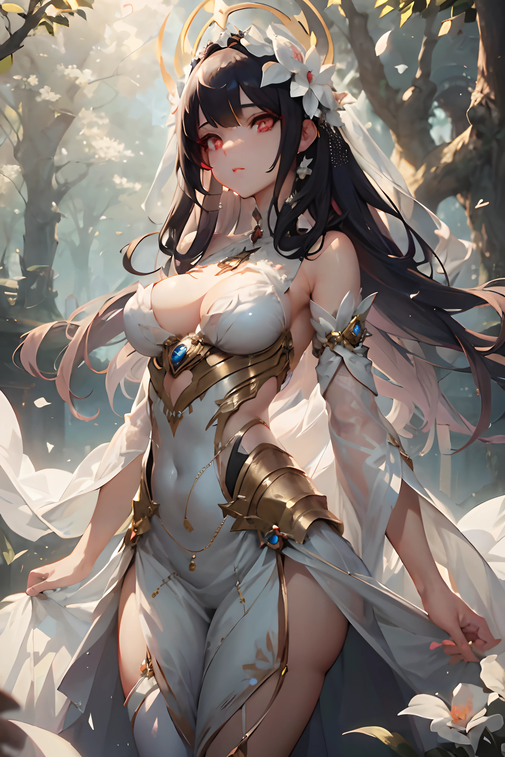 a woman in a white dress, anime goddess, extremely detailed artgerm, cushart krenz key art feminine, trending on artstation pixiv, fanart best artstation, guweiz on pixiv artstation, detailed digital anime art, ((a beautiful fantasy empress)), artgerm on artstation pixiv ((multicolored eyes))