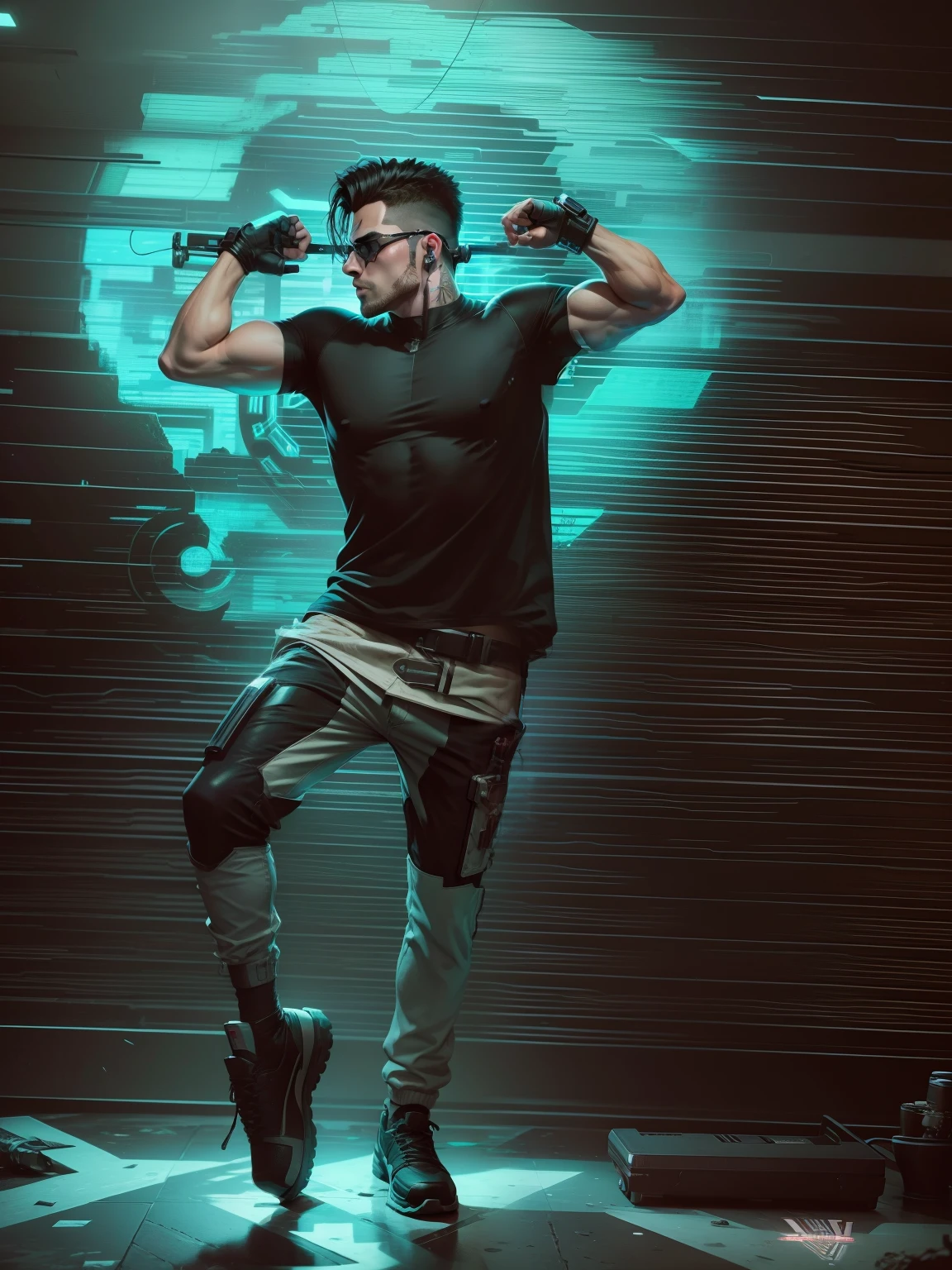 Change background cyberpunk handsome boy, realistic face, 8k ultra realistic, adventure, strong man