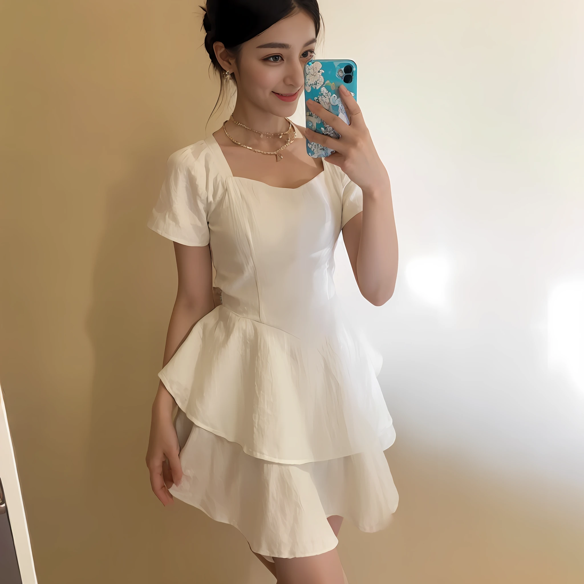 ((Best Quality, 8K, Masterpiece: 1.3)), 1girl, Slim Abs Beauty: 1.3, (Hairstyle Casual, Big Breasts: 1.2), Dress: 1.1, Super Fine Face, Delicate Eyes, Double Eyelids, Smile, Home