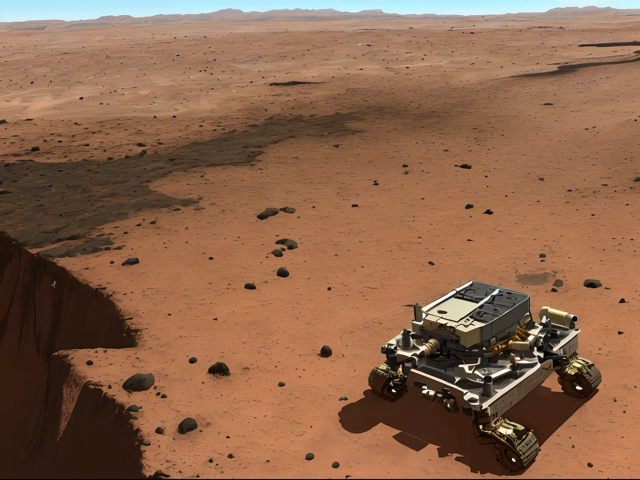 The surface of Mars,There are many high-tech houses, Most were built with Martian materials