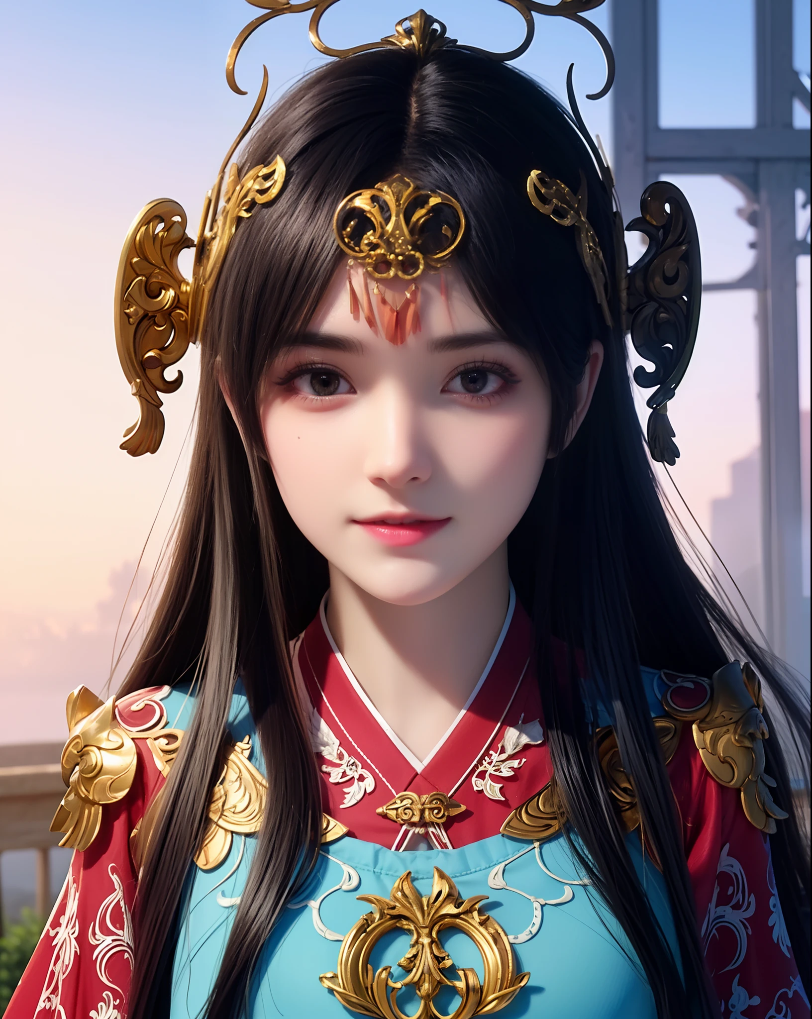 (8k, RAW photo: 1.2), top quality, ultra high resolution, dramatic angle, (fluttering detailed color splash), (illustration), (one girl))), (long hair), (rain: 0.9), (headdress: 1.4), there is an ancient palace next to the girl, Hanf, (emphasis), Color ink painting, (splash color), splash color, (((colorful))), (Sketch: 0.8), Masterpiece, Best Quality, Beautiful Paintwork, Very Detailed, (Denoise: 0.6), [Splash Ink], (Ink Refraction)), (Beautiful Detailed Sky), Moon, Very, Detail, (Masterpiece, Best Quality, Very Detailed) CG Unity 8k wallpaper, masterpiece, best quality, super detail), (garlic),