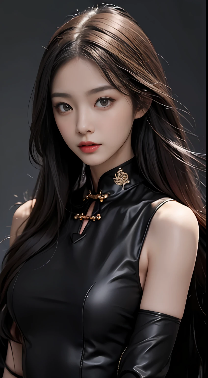 delicated face,Teasing expressions,Tempting action black silk cheongsam,,NSFW,((best qualtiy,8K,tmasterpiece:1.3))),Clear focus:1.2,(layer cut,The large:1.2),Beautiful Women in Perfect Figure:1.4,Slender abs:1.2,Moist body:1.5,Highly Detailed Face and Skin Textur,Detailed eyes,二重まぶた,long whitr hair