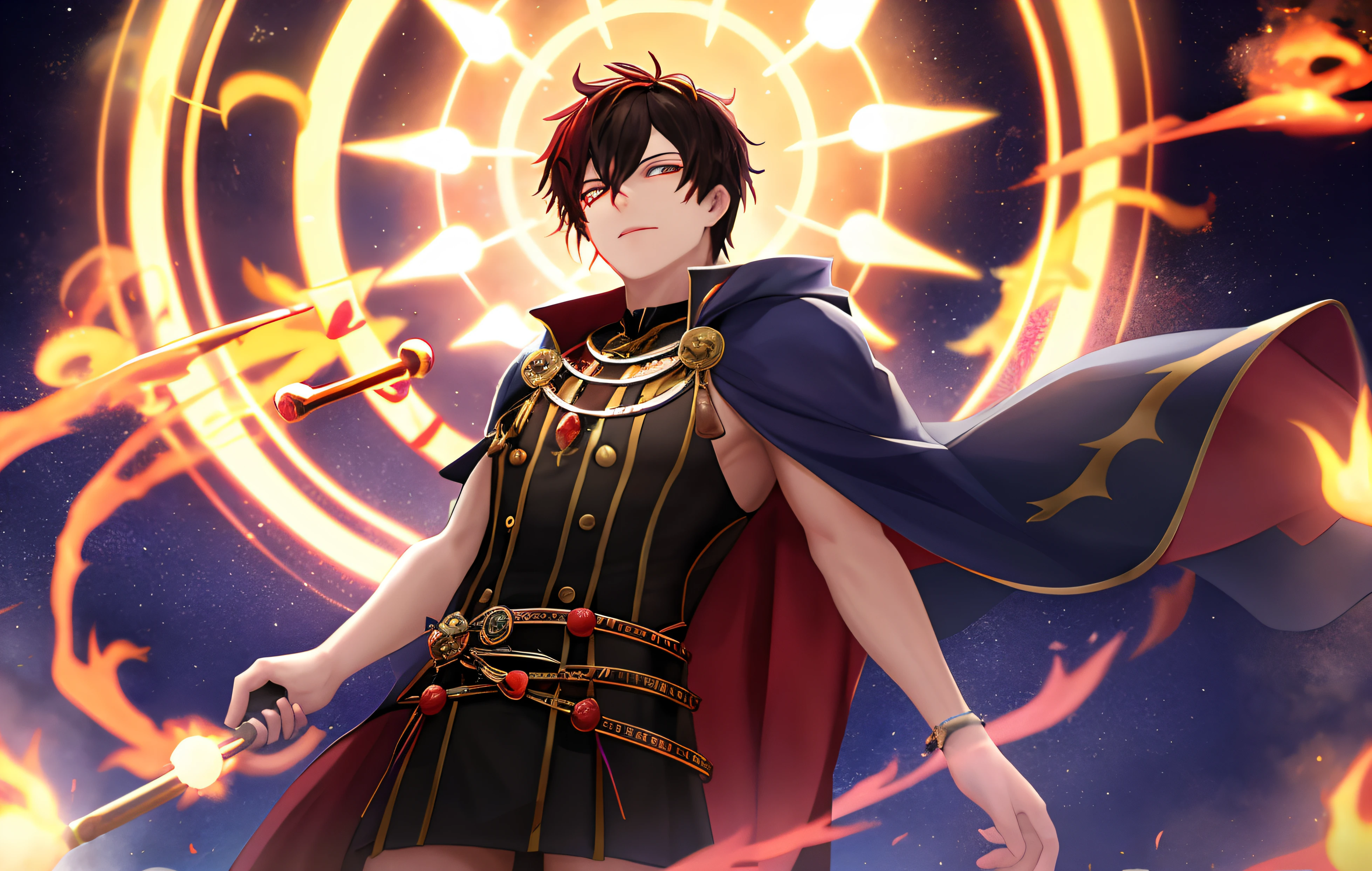 Amidst this nocturnal spectacle, an astonishing sight awaits your attention. On a raised platform adorned with ancient symbols, a master juggler stands in the spotlight. Clad in a cloak of vibrant hues, the juggler emanates an aura of arcane prowess. Tantalizing flames dance in the juggler's hands, but they are no ordinary flames—these are the mythical "tants."