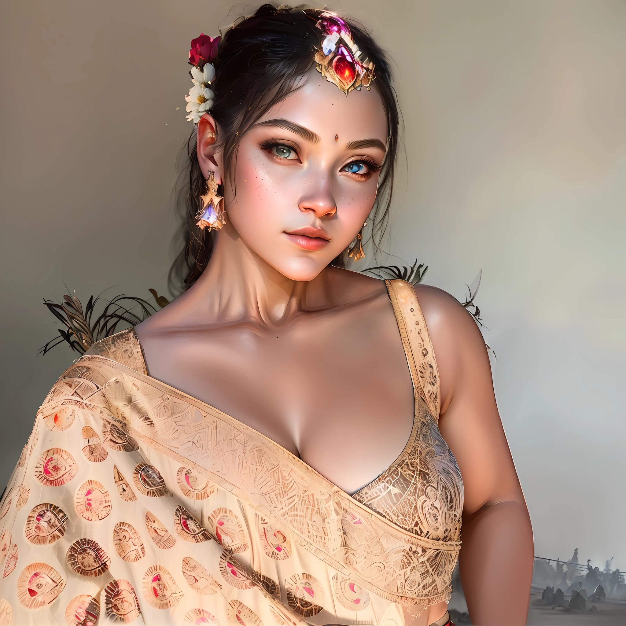 Highly detailed RAW color Photo, beautiful young girl, dynamic pose, (wide hips), (detailed skin), (detailed lips), (detailed eyes), (cosmic:1.4), (necropolis:1.1), (Sci-Fi setting) (detailed face), (curvy), detailed eyes, chromatic aberration, depth of field, soft lighting, masterpiece, best quality, intricate, (lens flare:0.7), (bloom:0.7), particle effects, raytracing, tone mapped, highly detailed, concept art, smooth, sharp focus, dramatic lighting, highly detailed artwork, cinematic, hyper realistic painting, trending on Artstation, 8K, incredible shadows, realistic, (highly detailed background:1.2), art by midjourney