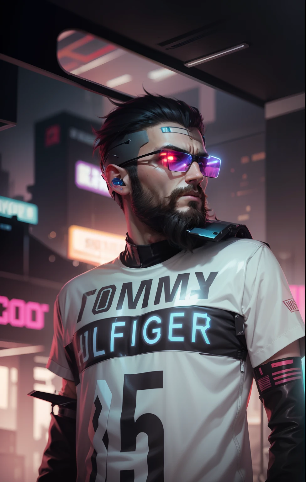 Beard Cyber punk look