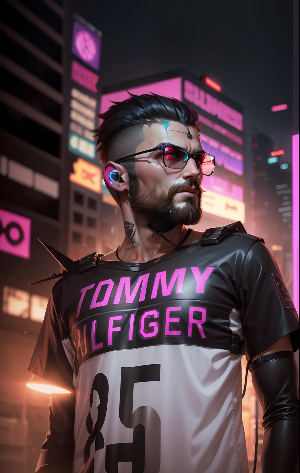Beard Cyber punk look