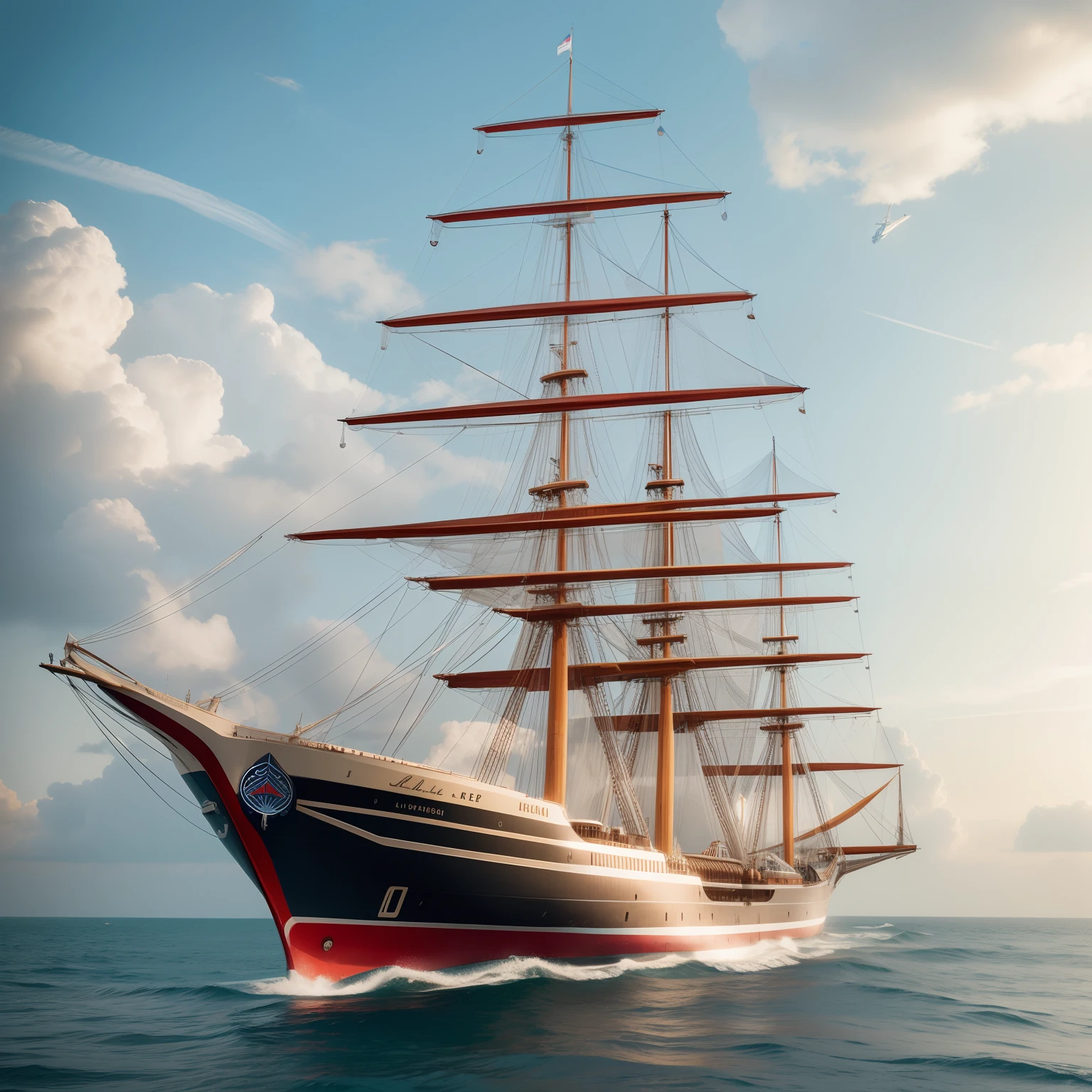 Clipper ship, concept art, 4k