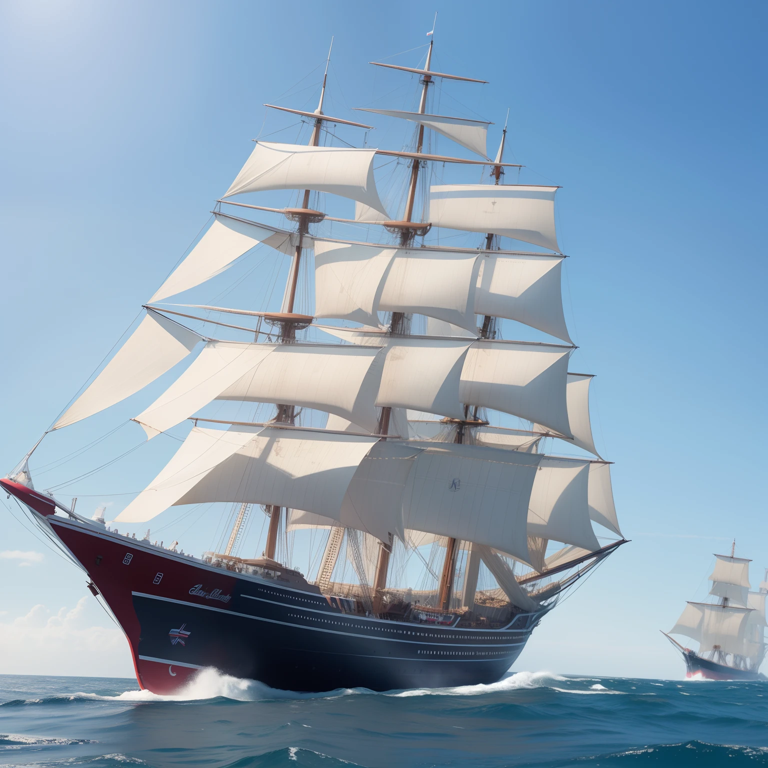 Clipper ship, concept art, 4k