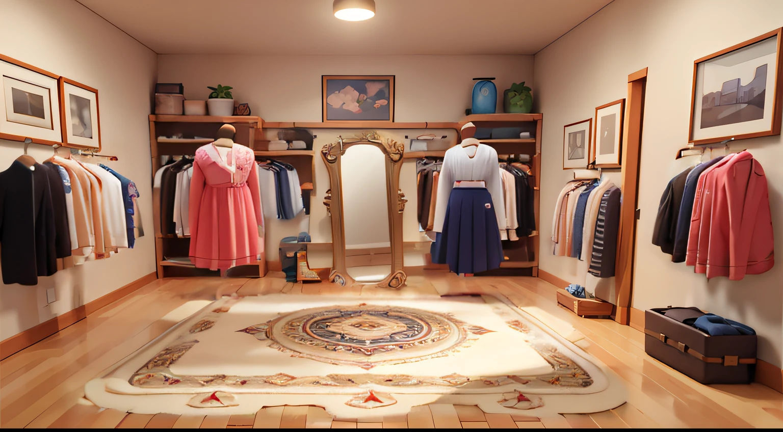 Floor-to-ceiling mirrors，Royal style