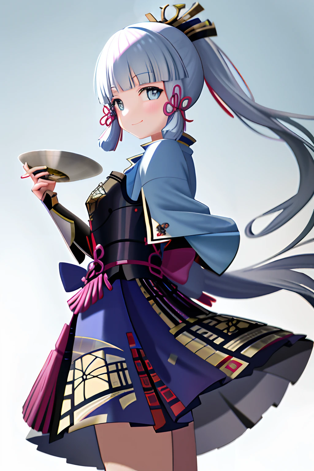 masterpiece, highres, best quality, 1girl solo, kamisato_ayaka, smile, kimono