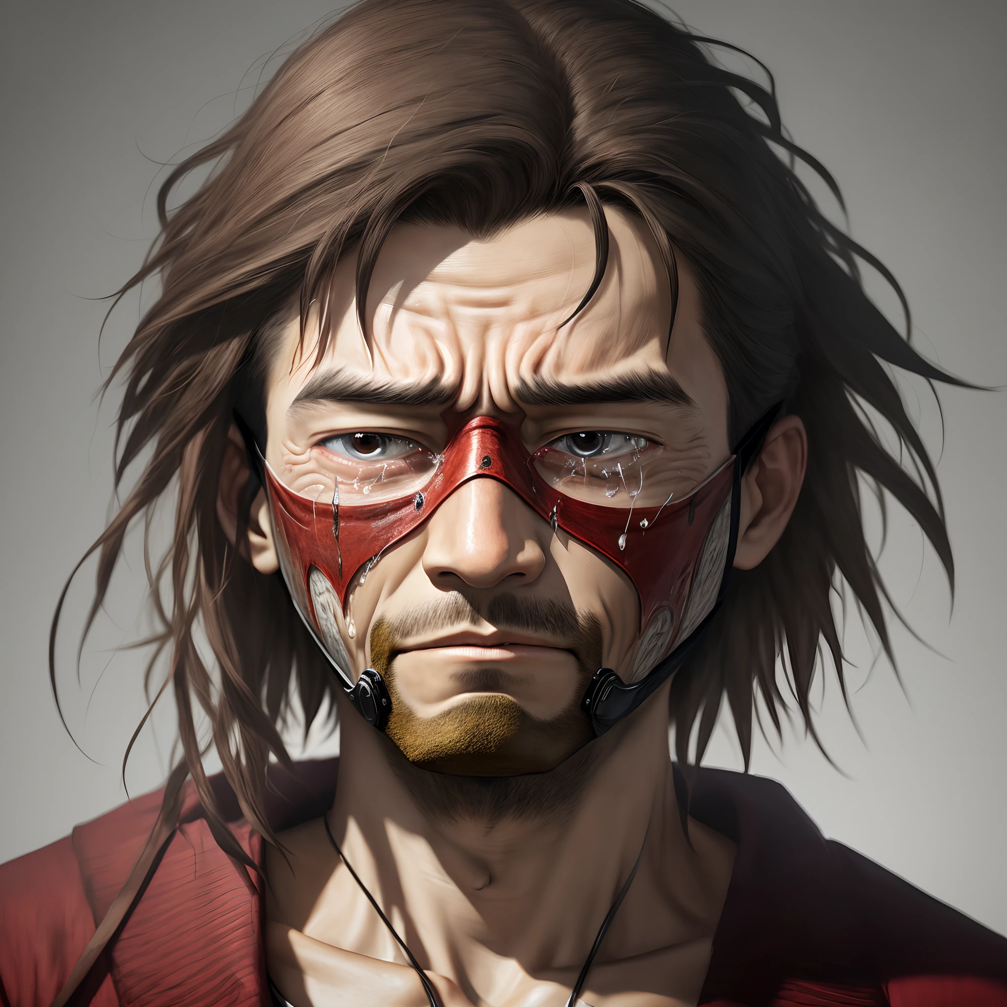 Mask crying man