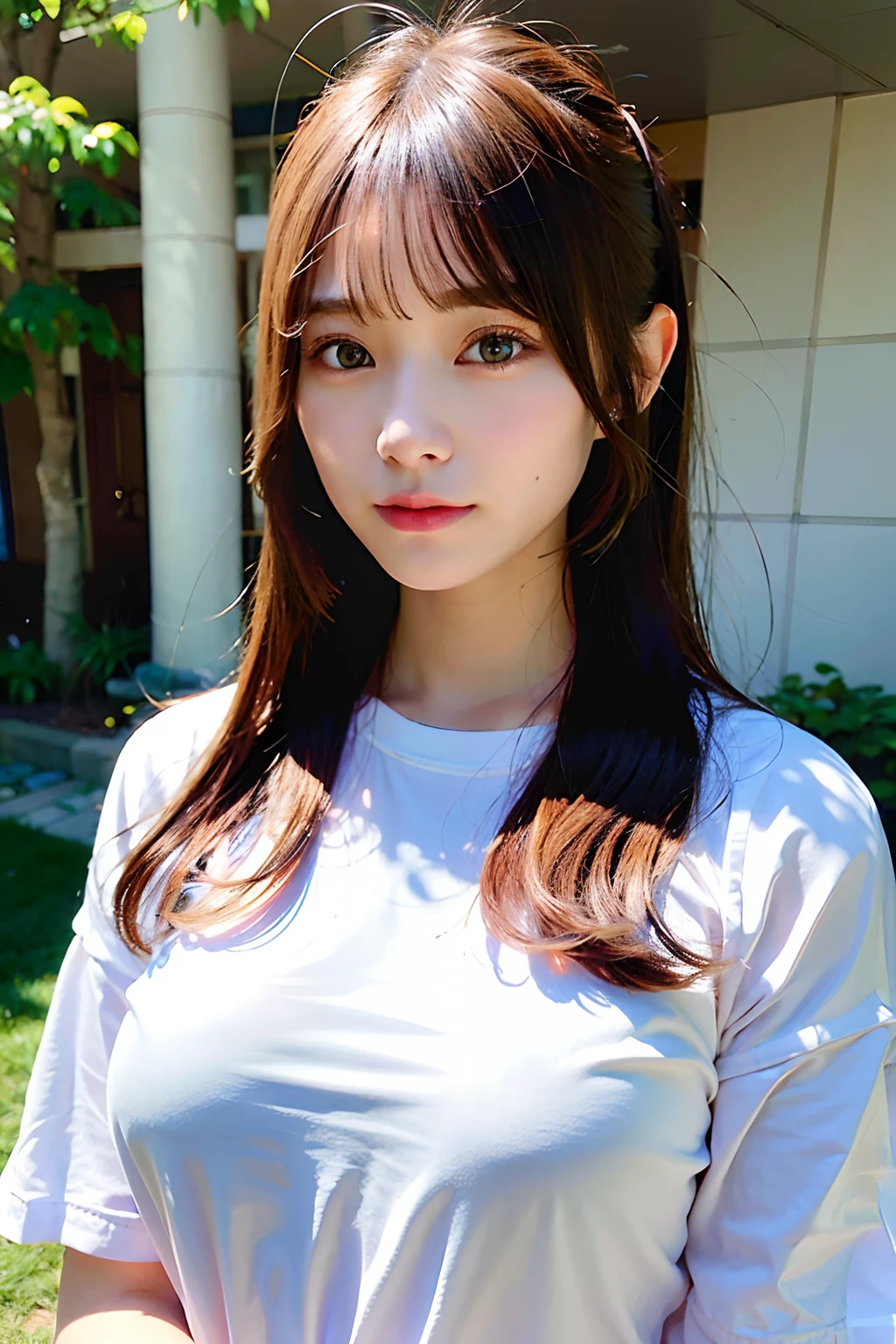 (Raw foto:1.2), (Photorealsitic:1.4), a beautiful detailed girl, extremely detailed eye and face, beatiful detailed eyes, Ridiculous, unbelievable Ridiculous, huge filesize, ultra-detailliert, hight resolution, ighly detailed, top-quality, masterpiece, ighly detailed, nffsw, unification, 8k wallpaper, magnifica, finely detail, masterpiece, top-quality, Light on the Face、电影灯光、16yo girl、((over-size shirt))