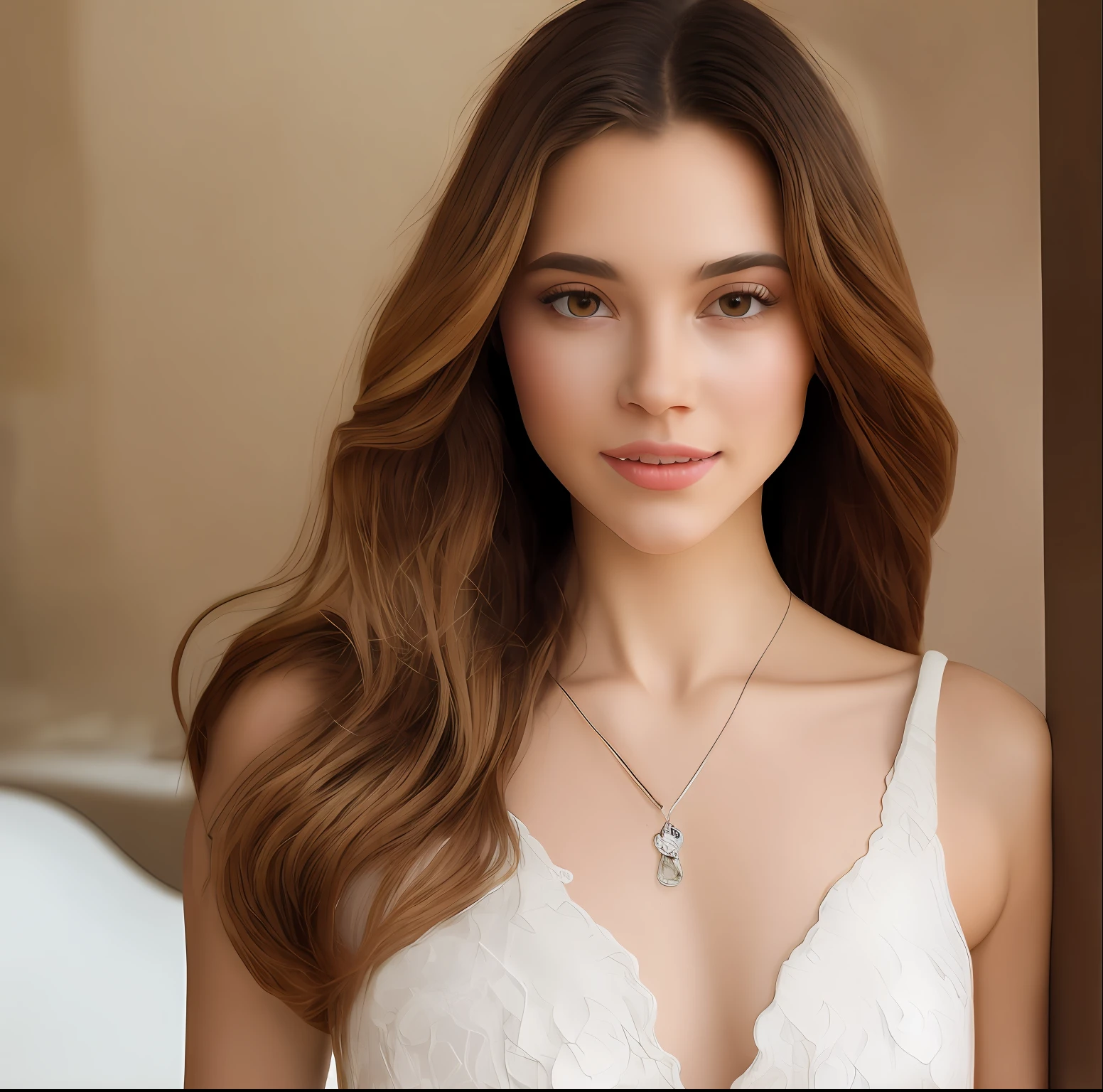 Beauty exposes breasts